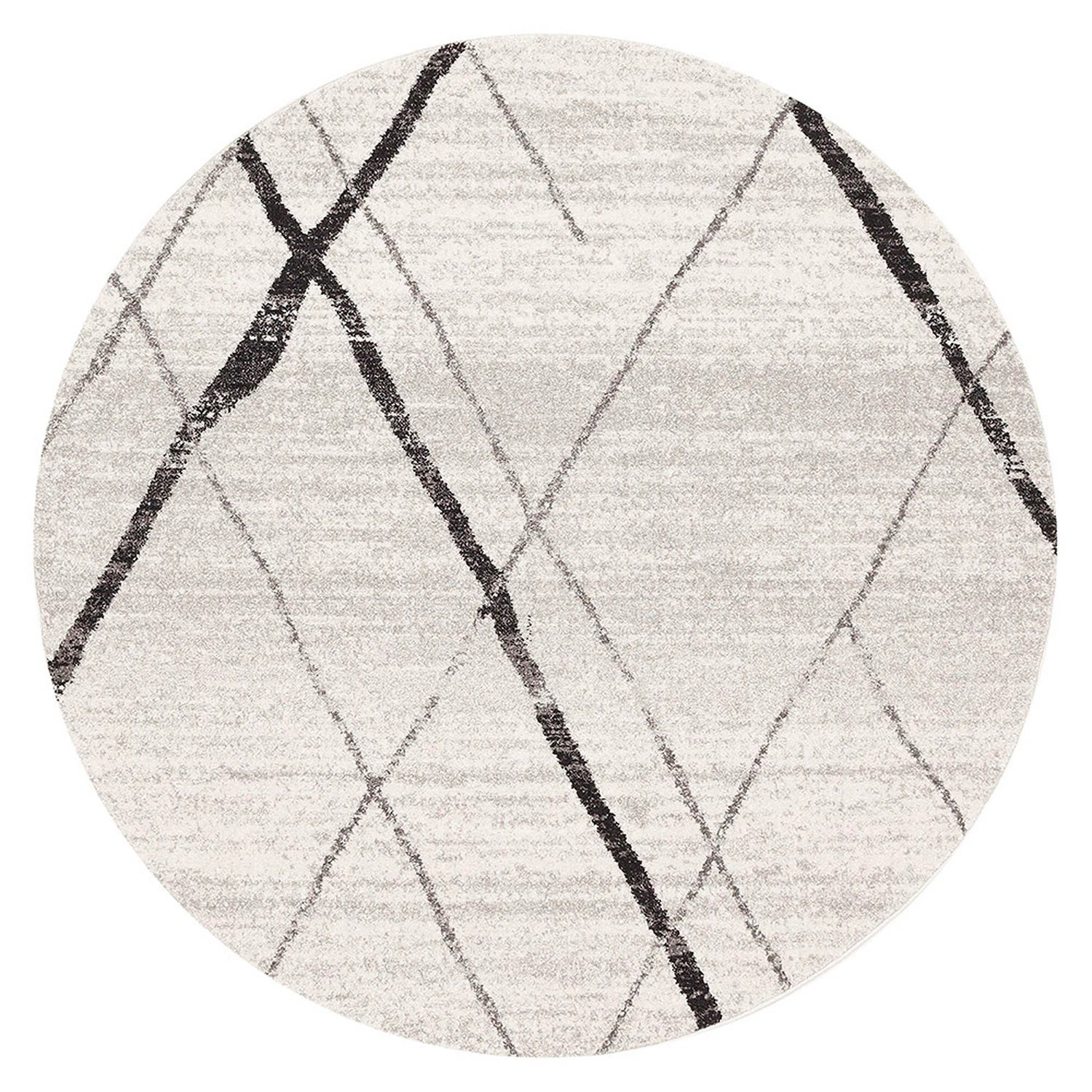 2 Common Ground Rugs Bluebay 452 240x240cm - Large Round Power Loomed Pet Friendly Rug - Silver, 2 of 5