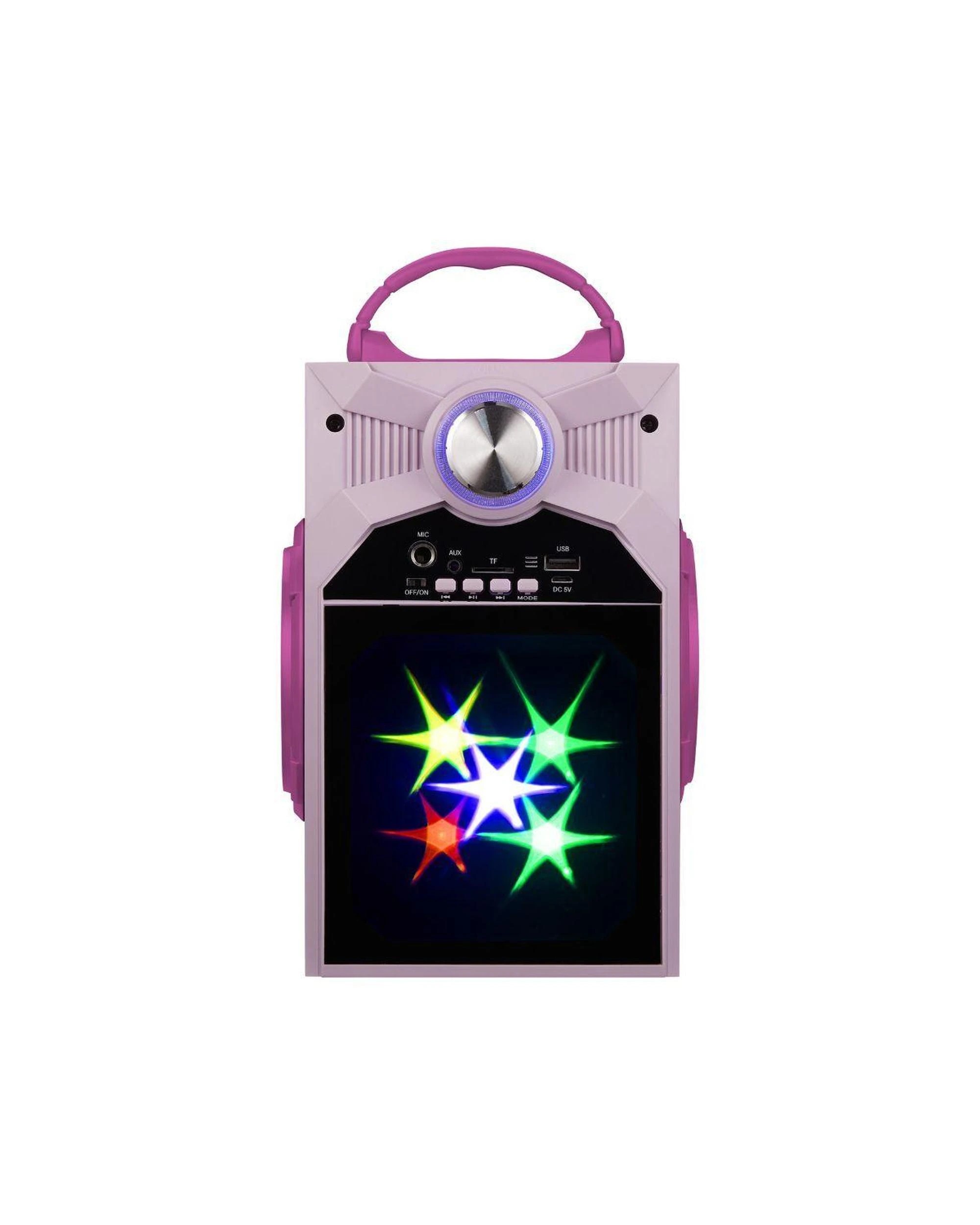 7 Disney Frozen Bluetooth Karaoke Machine with Microphone LED Lights Built in Speaker for Kids, 7 of 7
