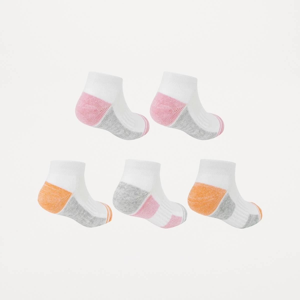 2 5 Pack Active Kids Low Cut Socks PINK, ORANGE, 2 of 3