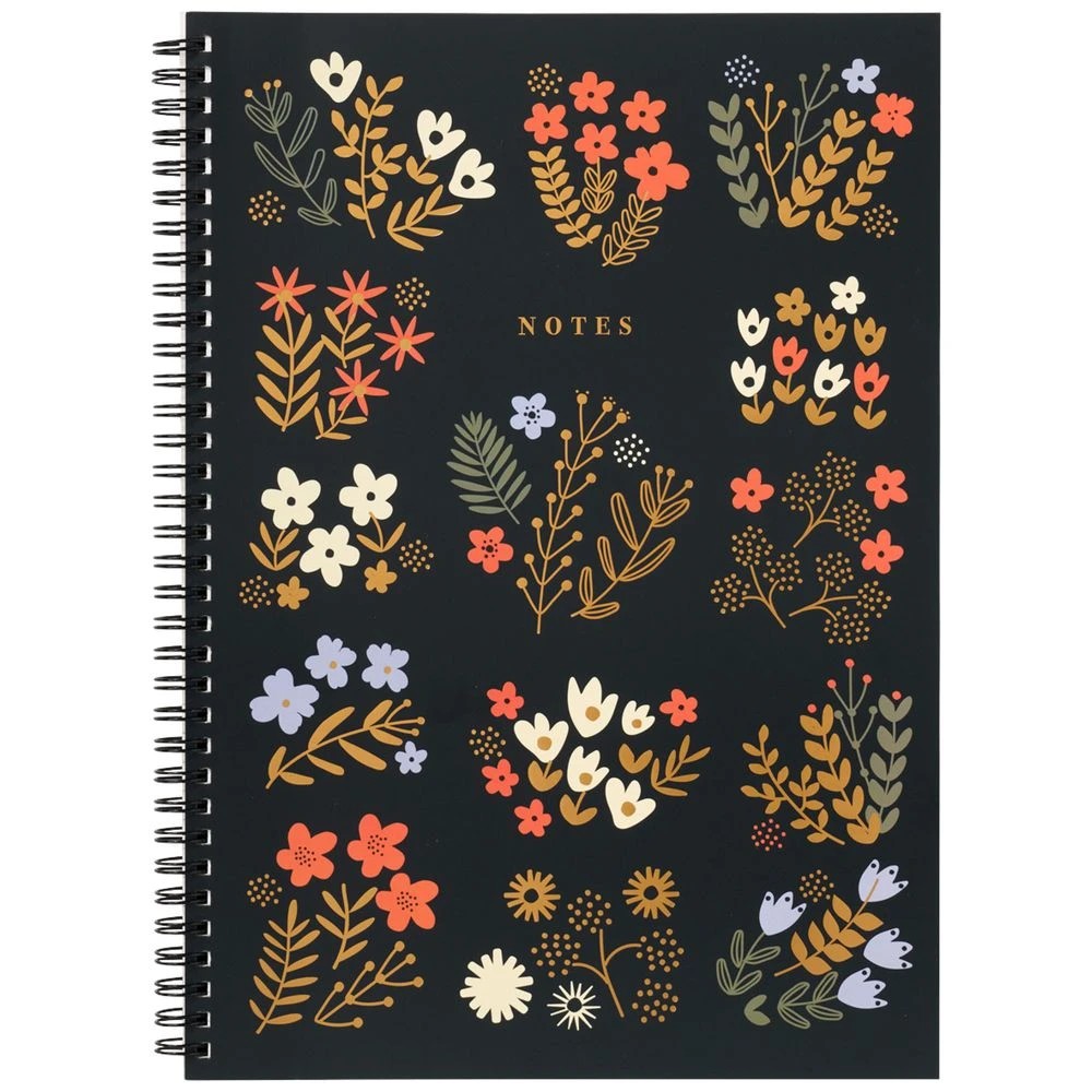 1 Otto A4 Spiral Notebook 200 Pages Small Wildflower, 1 of 2