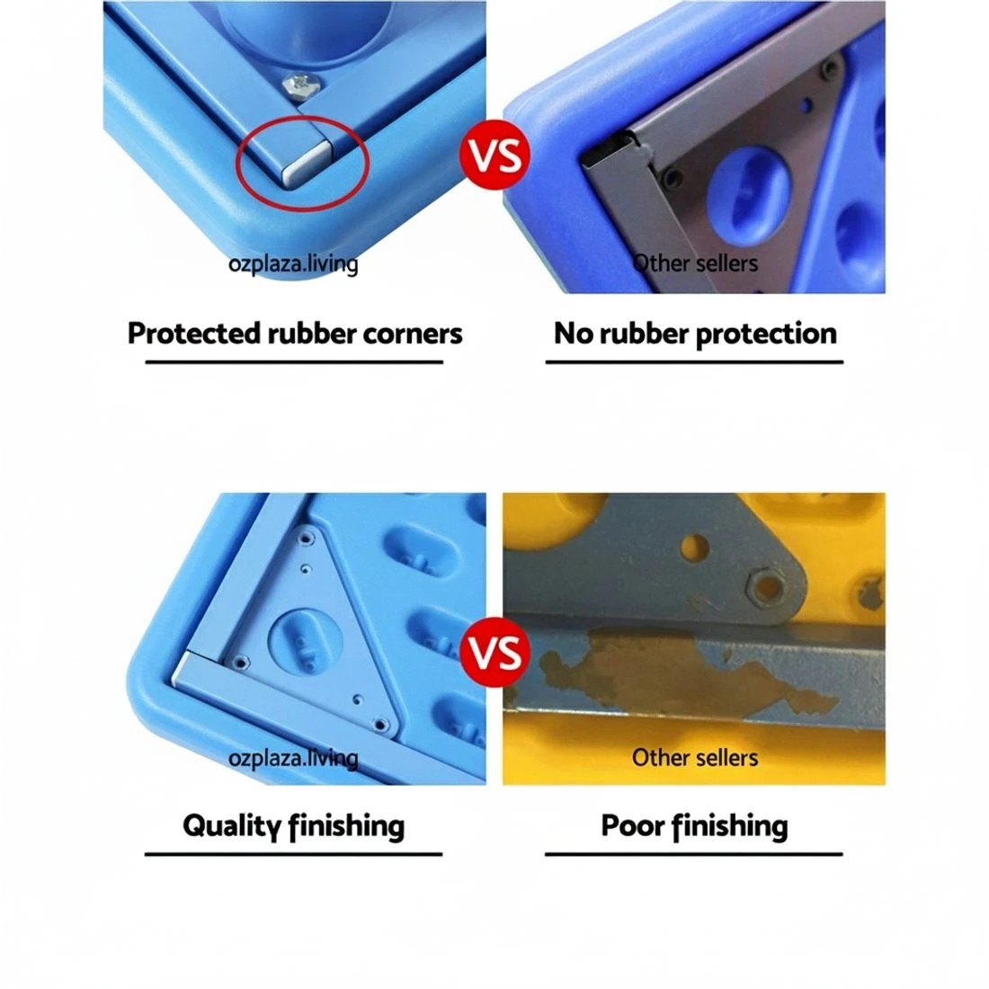 5 Keezi Kids Table Plastic Square Activity Study Desk 60X60CM - Blue, 5 of 8