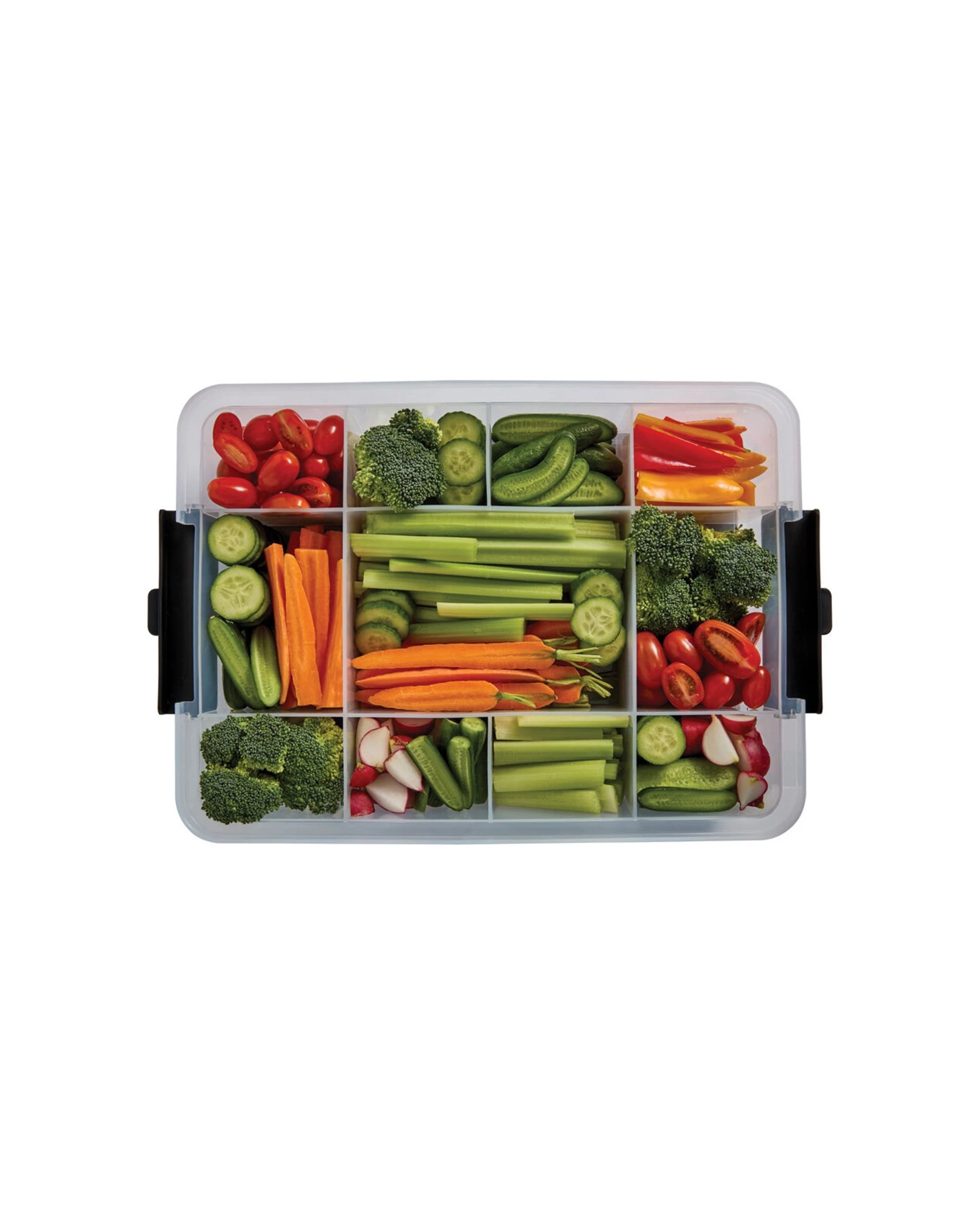 7 Farberware 2PK SnackleBox Bamboo Storage Board With 11-Compartment Food Storage Container - Multi, 7 of 8