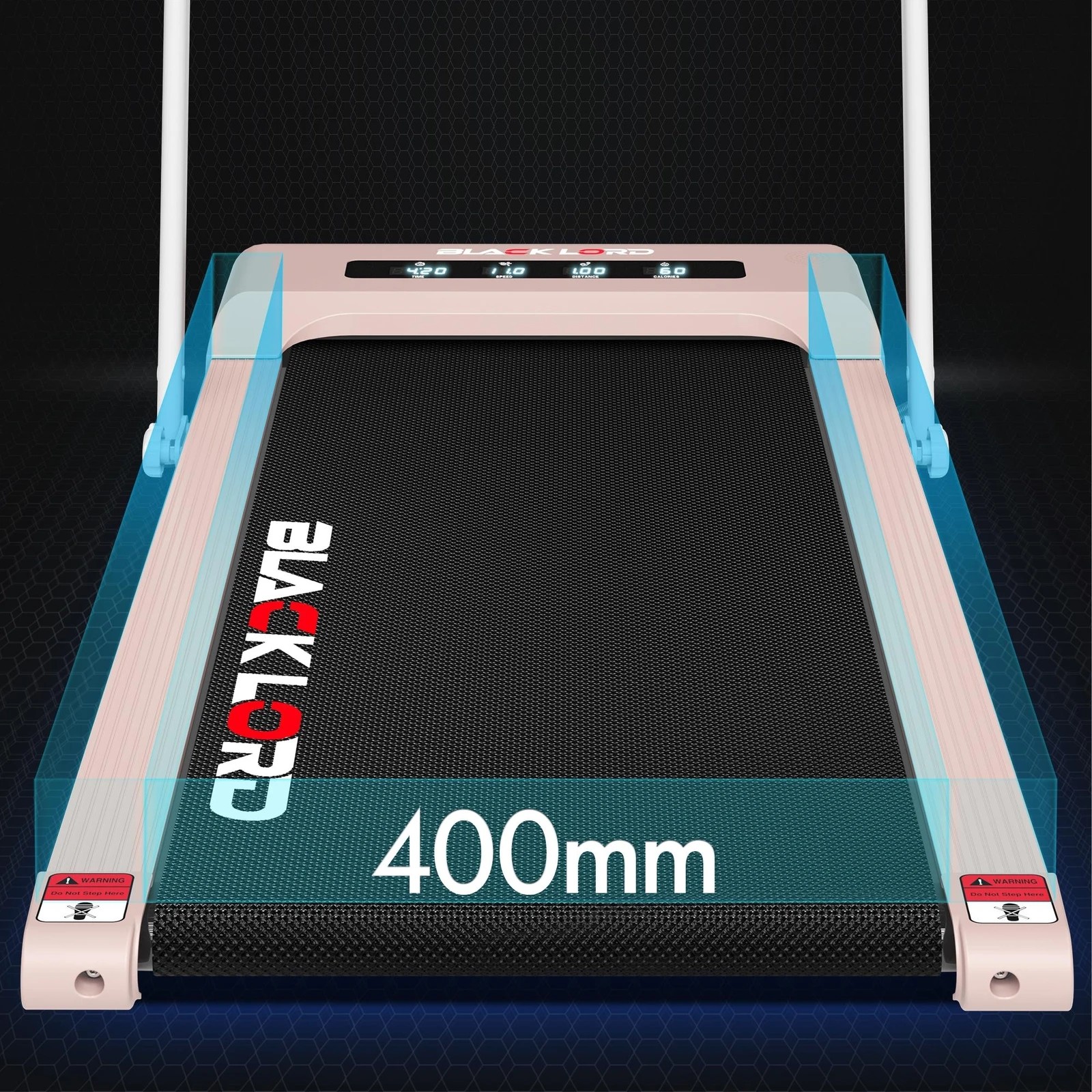 8 Black Lord Treadmill Electric Walking Pad Under Desk Foldable 40cm Belt - Pink, 8 of 10