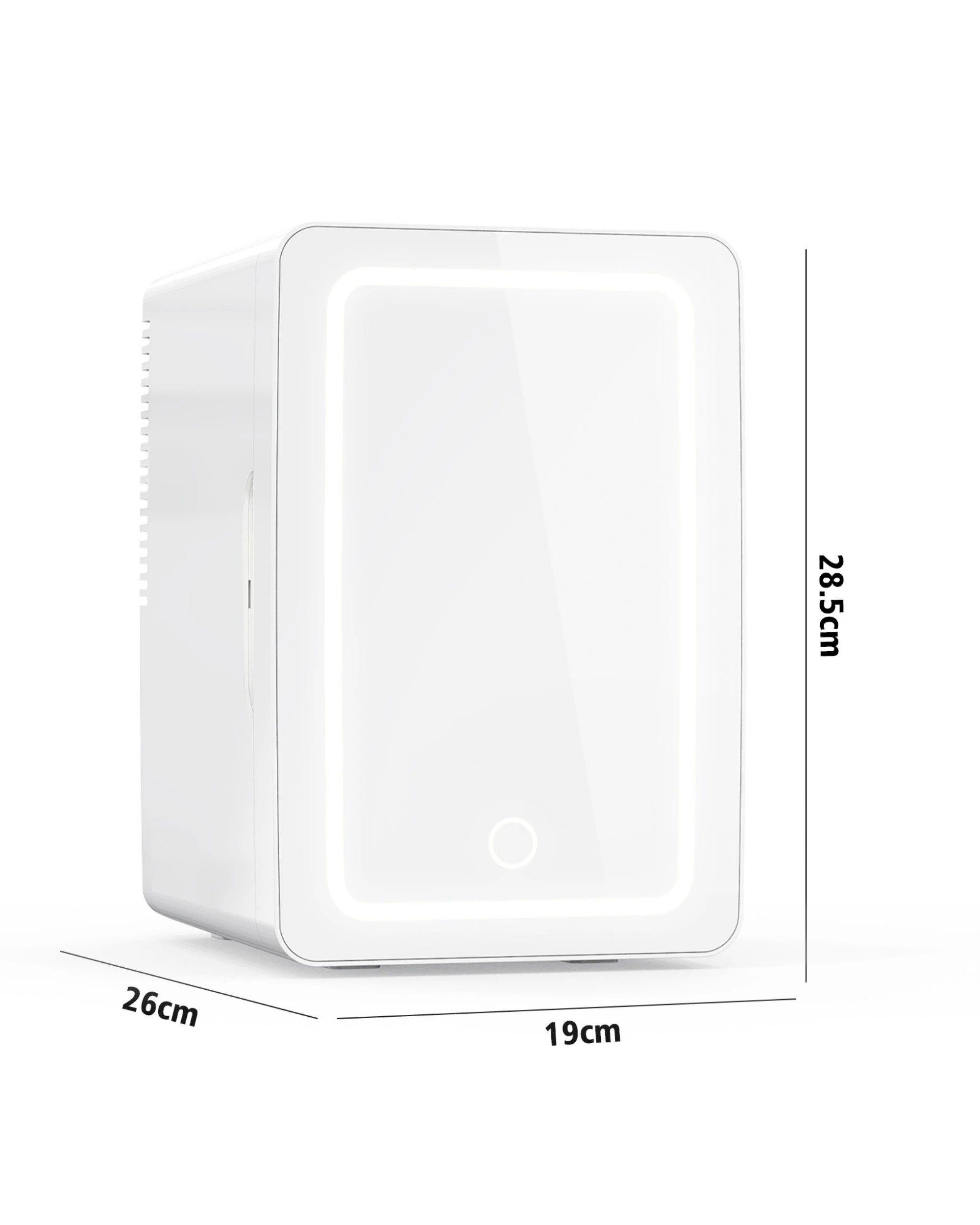 2 Advwin 6L Mini Makeup Fridge with LED Mirror - White, 2 of 7