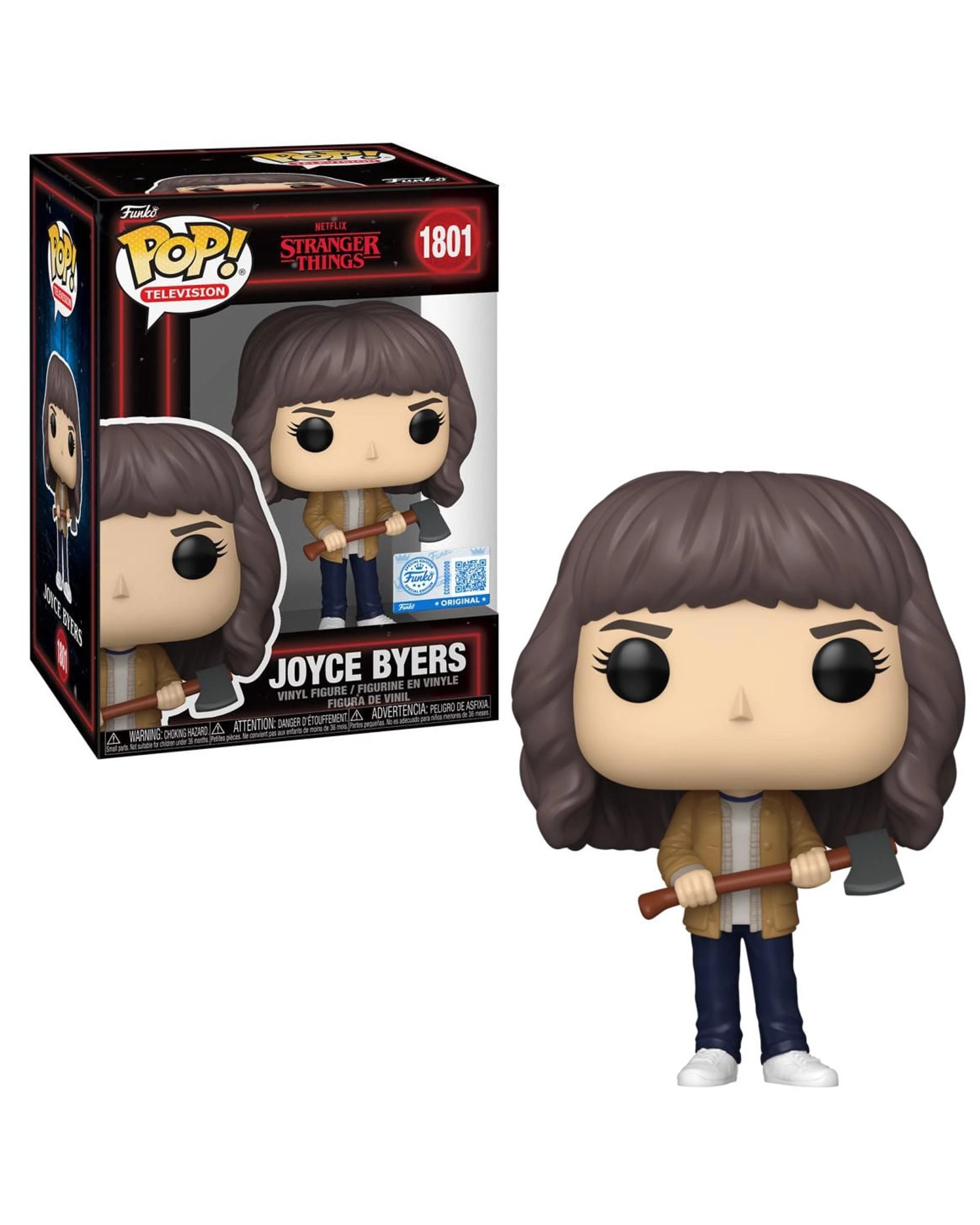 1 Stranger Things Season 5 Joyce Byers - with Axe -  Funko POP! Vinyl, 1 of 3