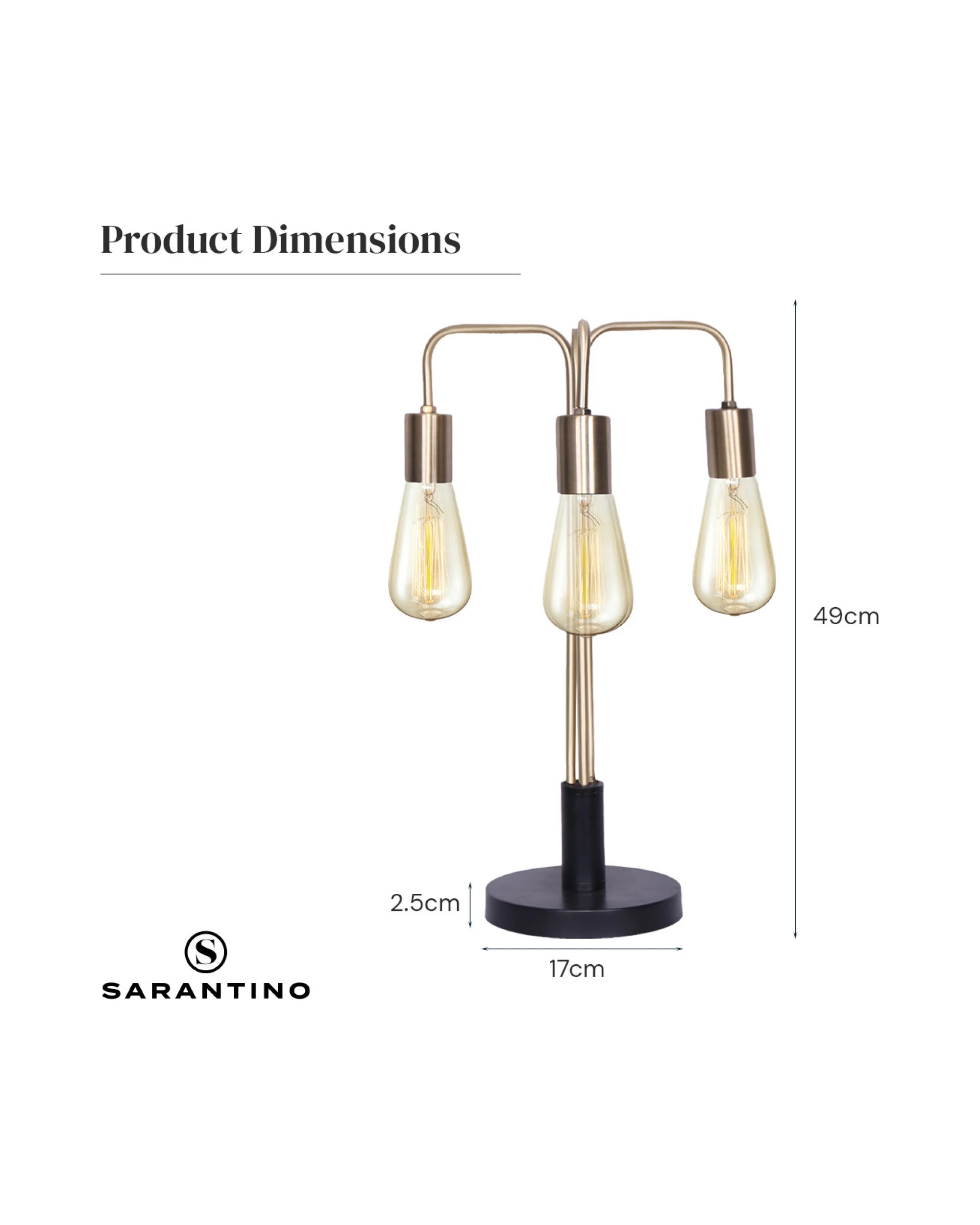 5 Sarantino Exposed Bulb Industrial Table Lamp, 5 of 10