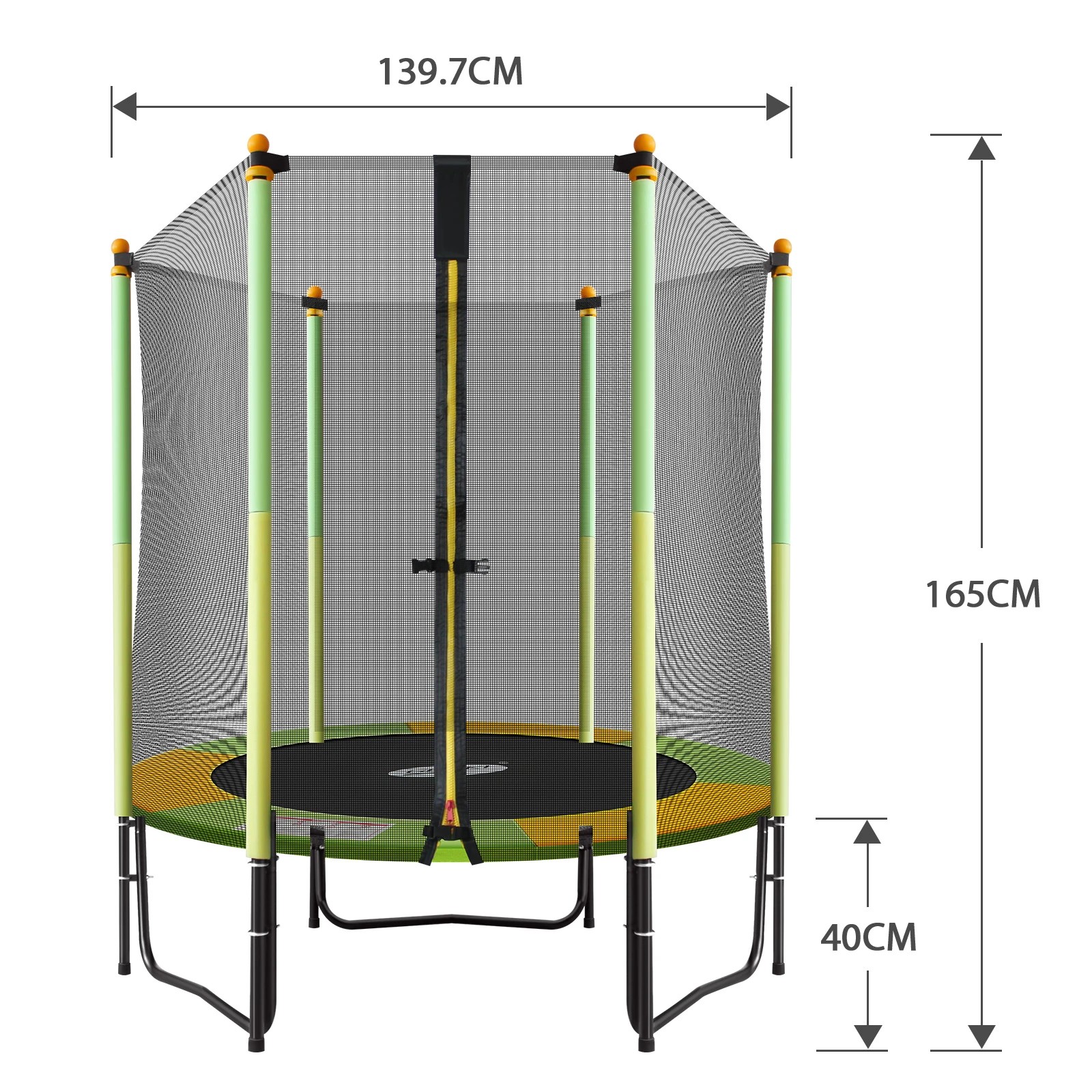 1 Genki 55 inch  Round Outdoor Indoor Mini Trampoline - Multi, 1 of 5