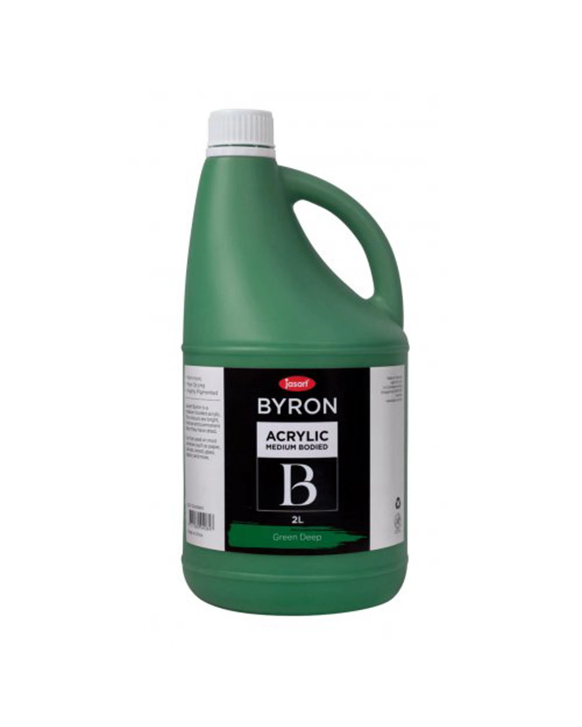1 Jasart Byron Acrylic Paint Bottle Medium-Bodied 2L Deep - Green