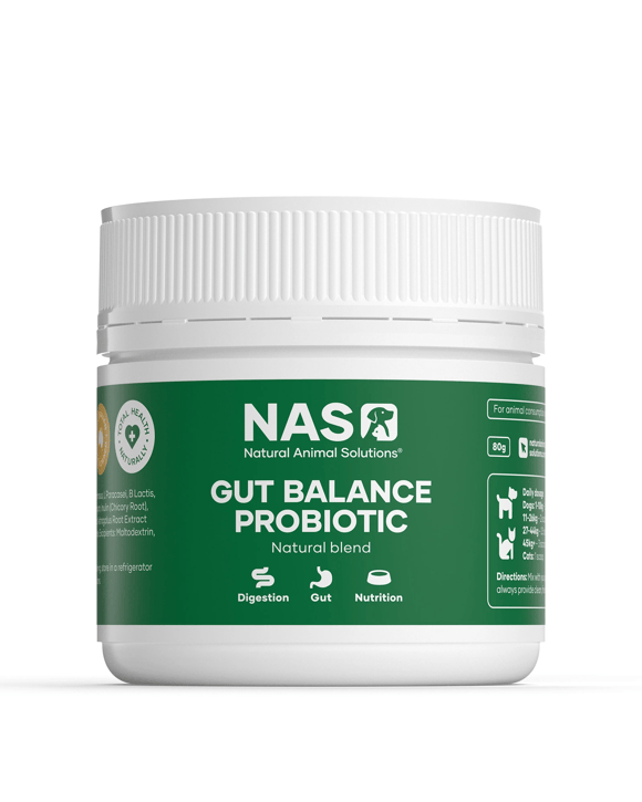 Natural Animal Solutions Gut Balance Probiotic For Dogs And Cats 80g - Green Lipped Mussel