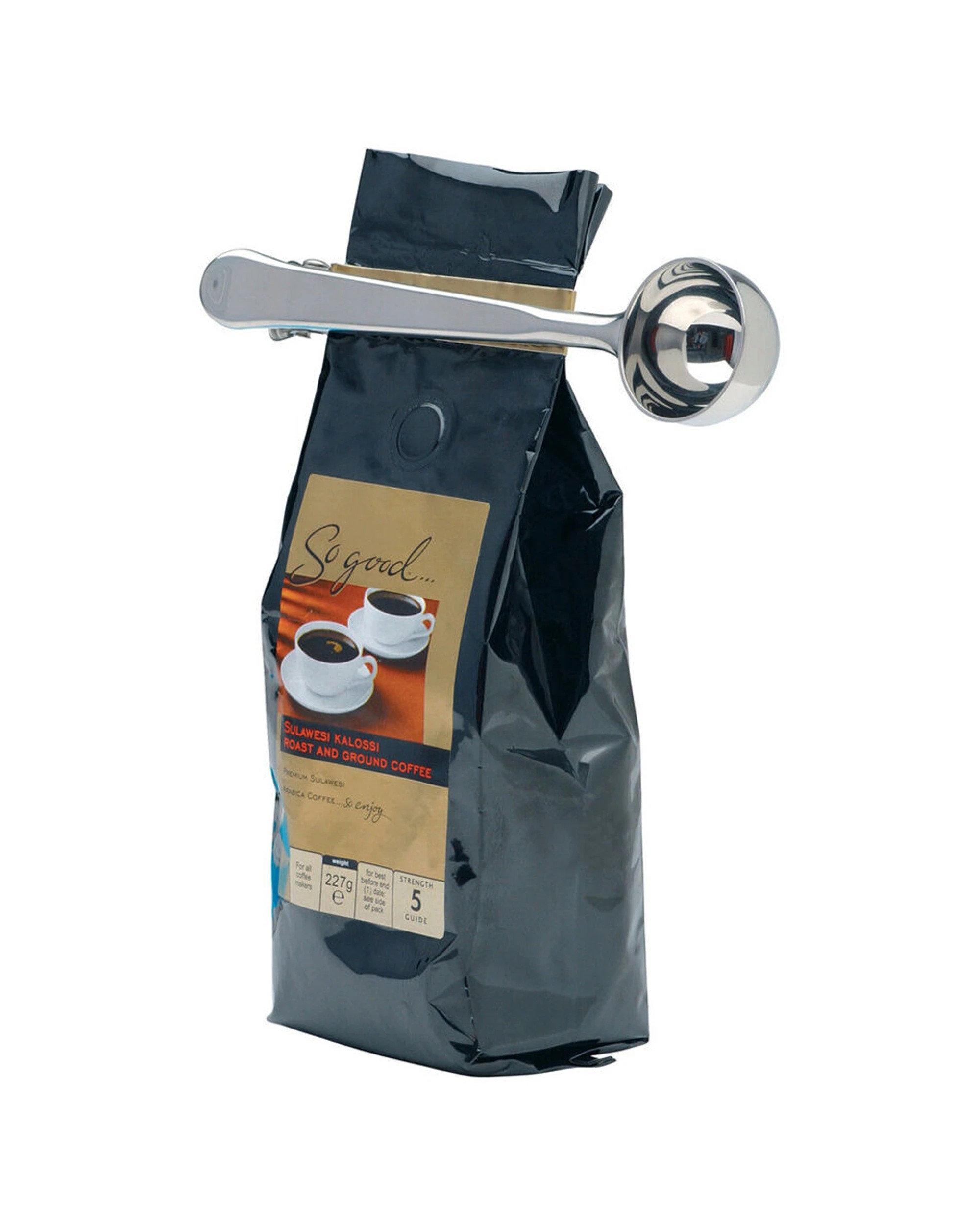 3 La Cafetiere 3x 18cm 20g Stainless Steel Coffee Measuring Spoon With Clip - Silver, 3 of 5