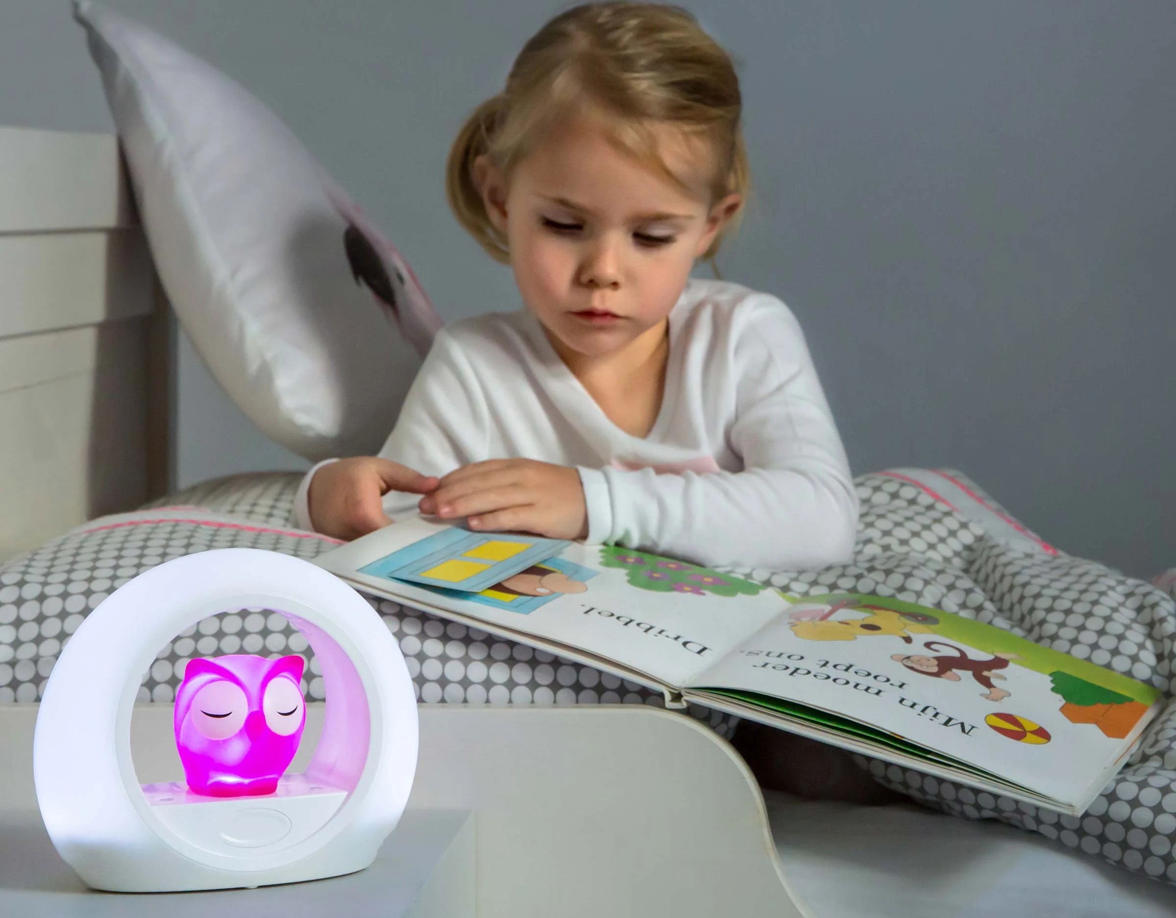 4 ZAZU Nightlight- Lou The Owl (Pink), 4 of 4