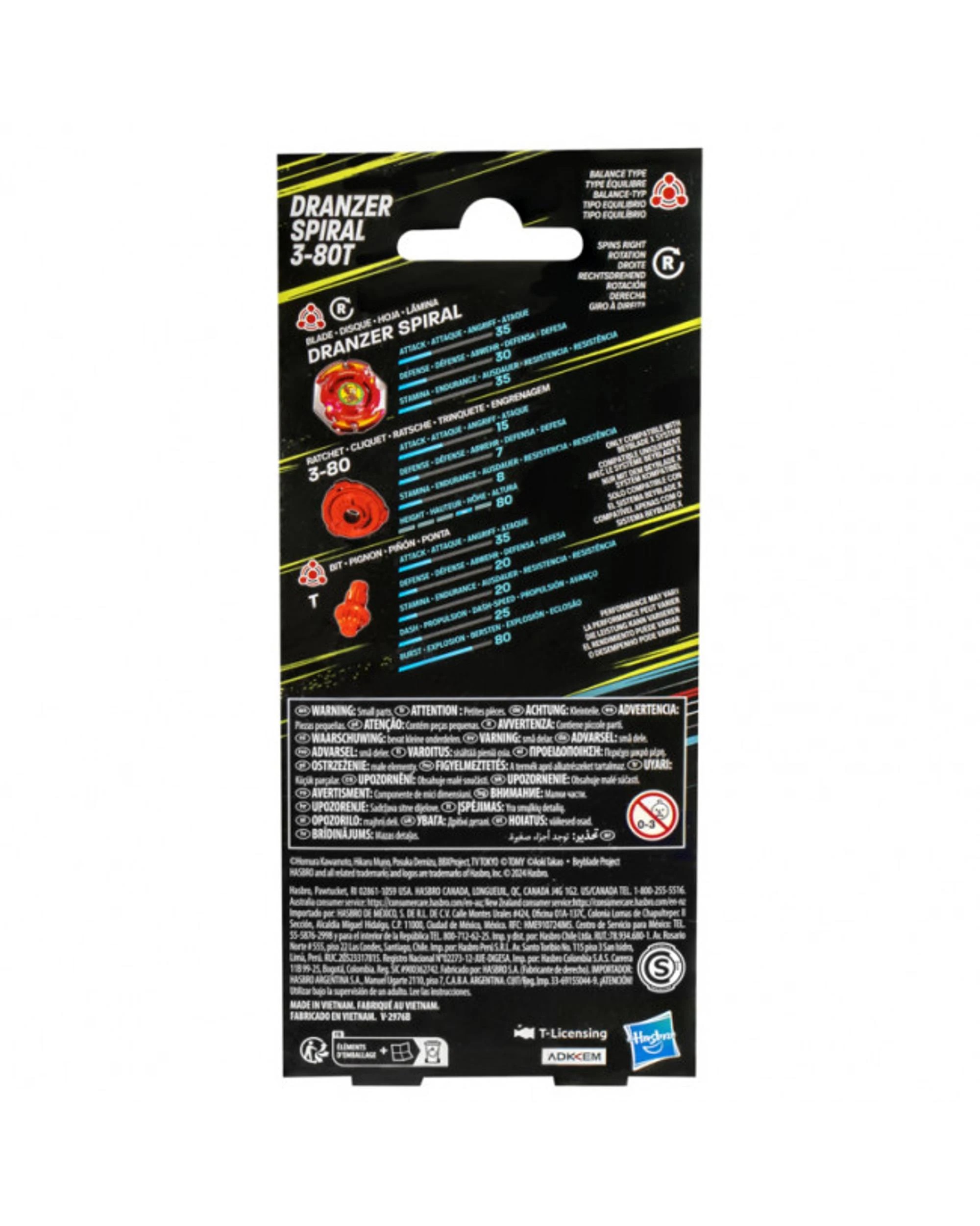 3 Beyblade X Drazner Spiral 3-80T Anniversary X-Over Set, 3 of 4