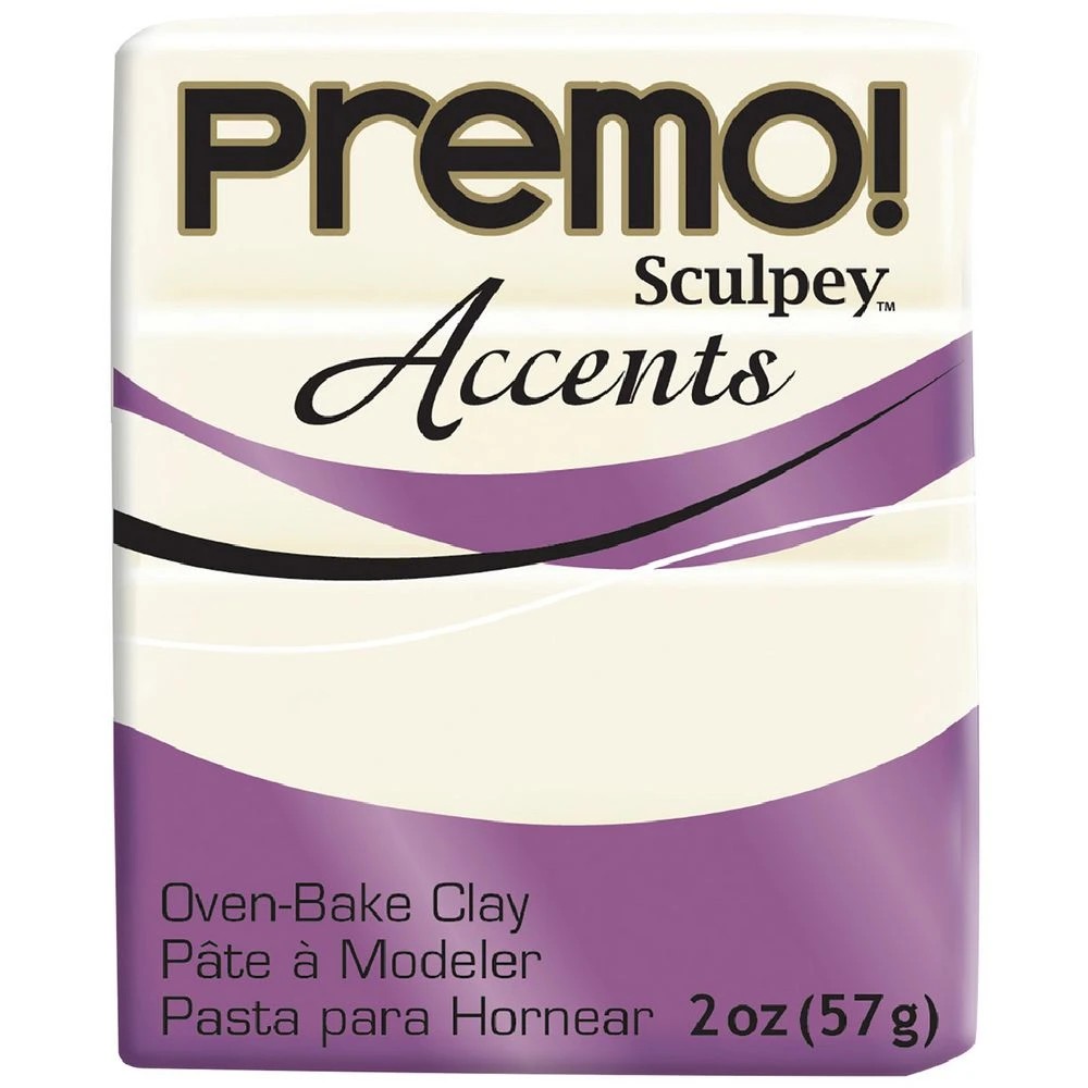 1 Sculpey Premo Modelling Clay White Translucent 57g, 1 of 3