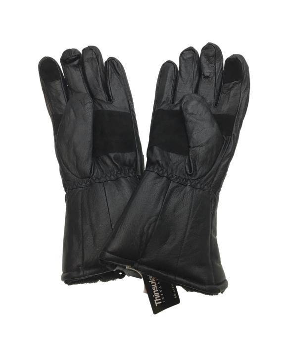 3M Thinsulate Winter Waterproof Leather Motorbike Gloves in Black L