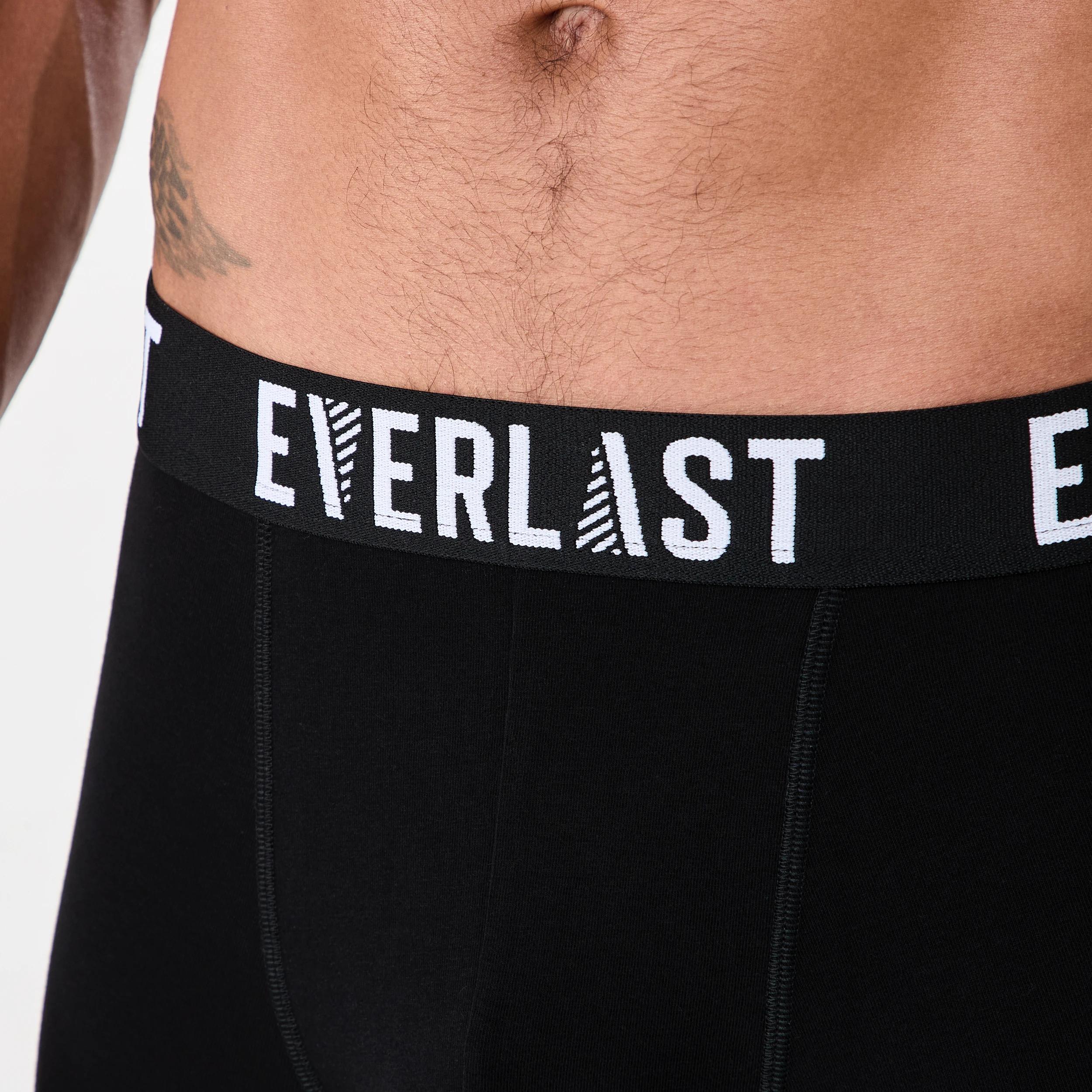 8 3 Pack Everlast Mens Mid Length Trunks EVERLAST BLACK, 8 of 8