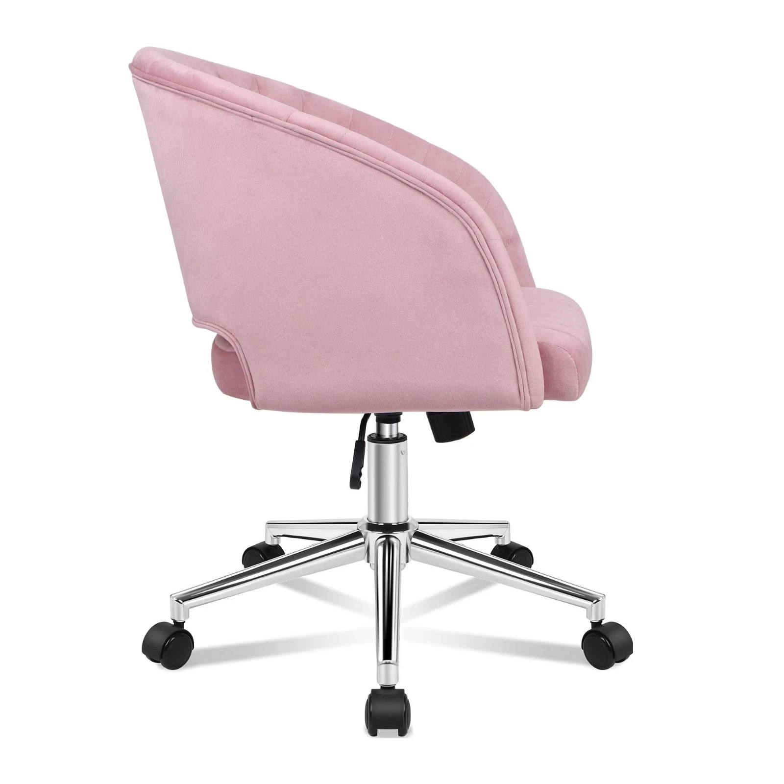 6 Alfordson Velvet Office Chair Swivel Armchair Computer Seat Adult Kids - Pink, 6 of 9