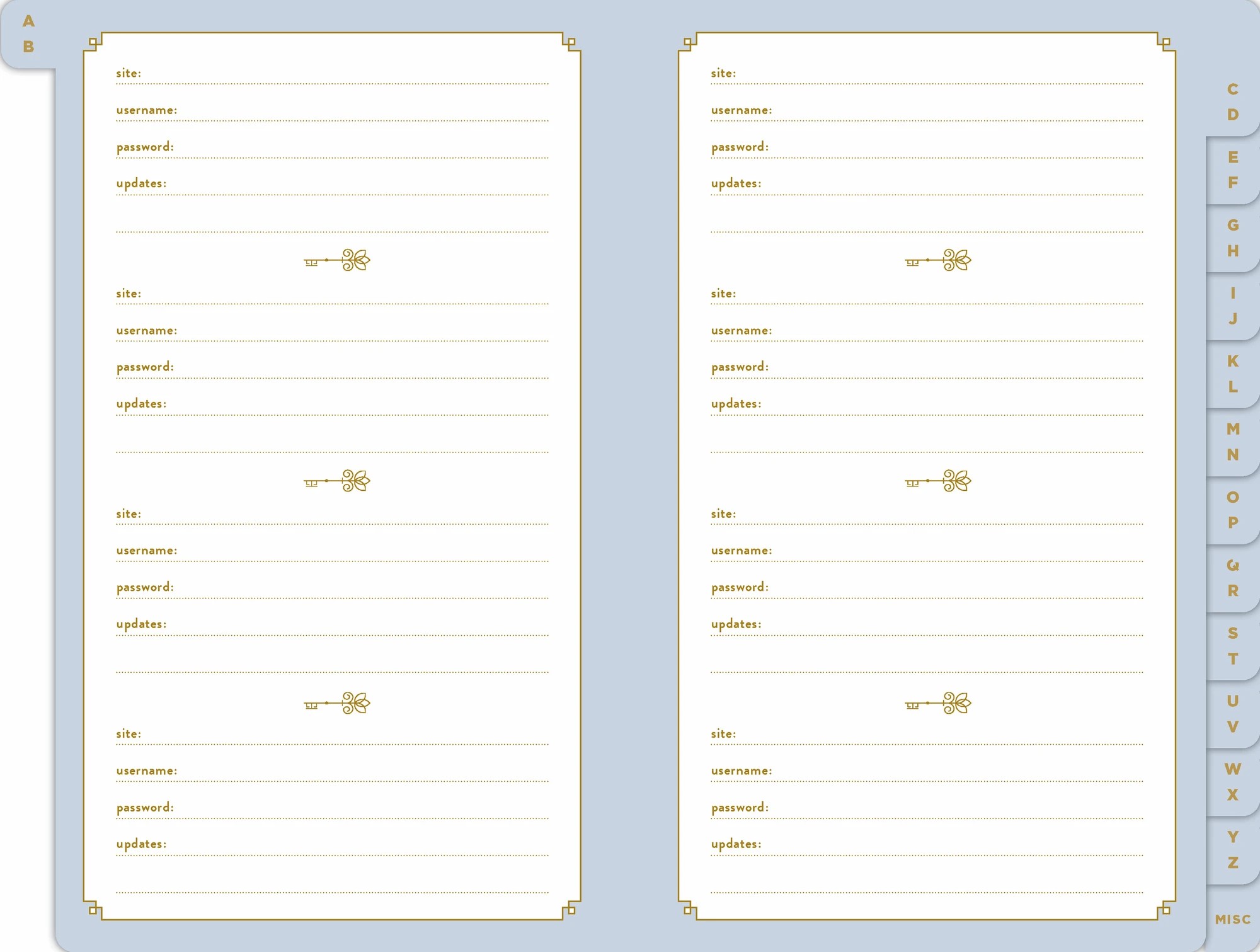 2 Password Keeper Journal - Book, 2 of 2