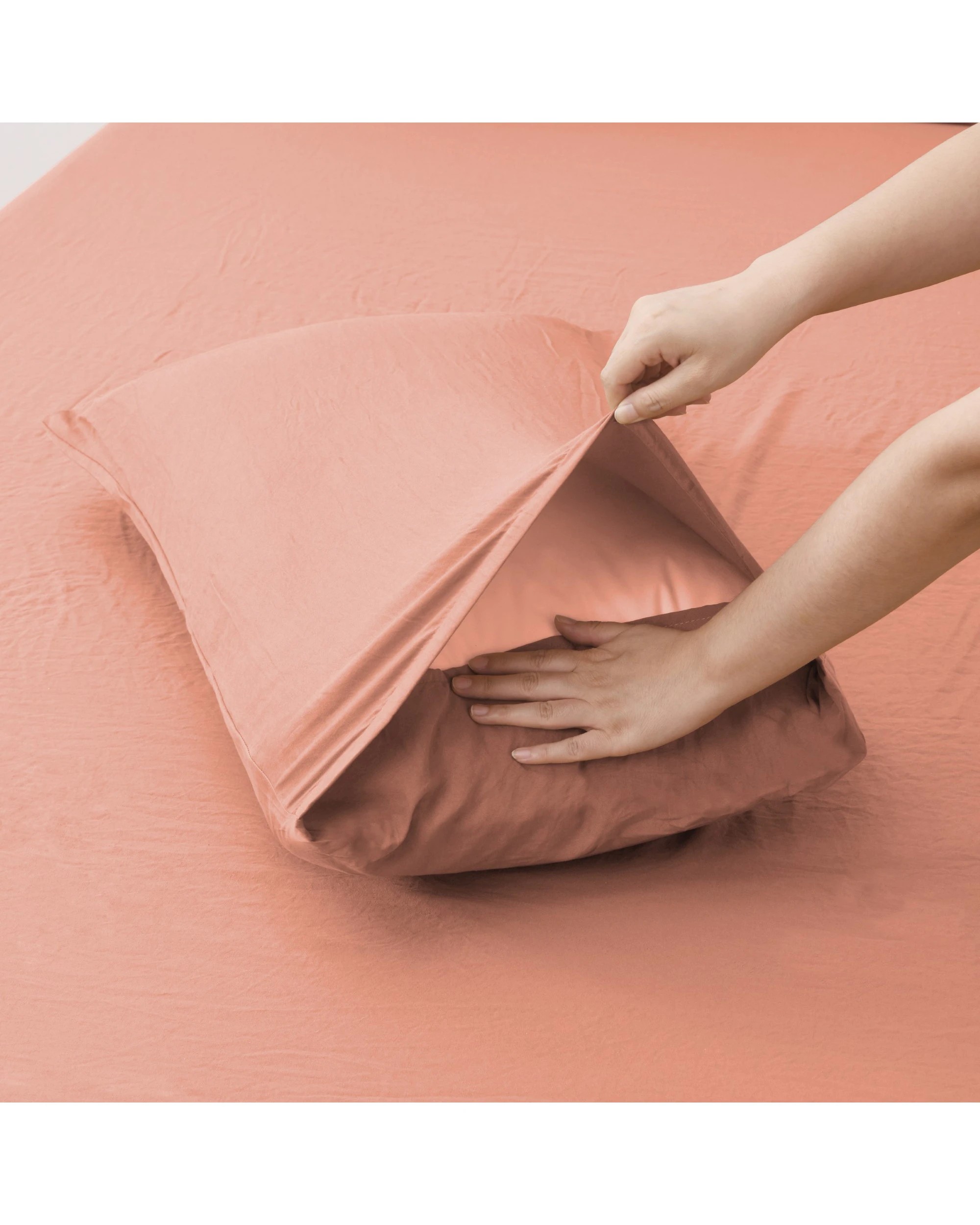 3 Dreamaker Superfine Washed Microfibre King Pillowcase Twin Pack - Pink Clay, 3 of 6