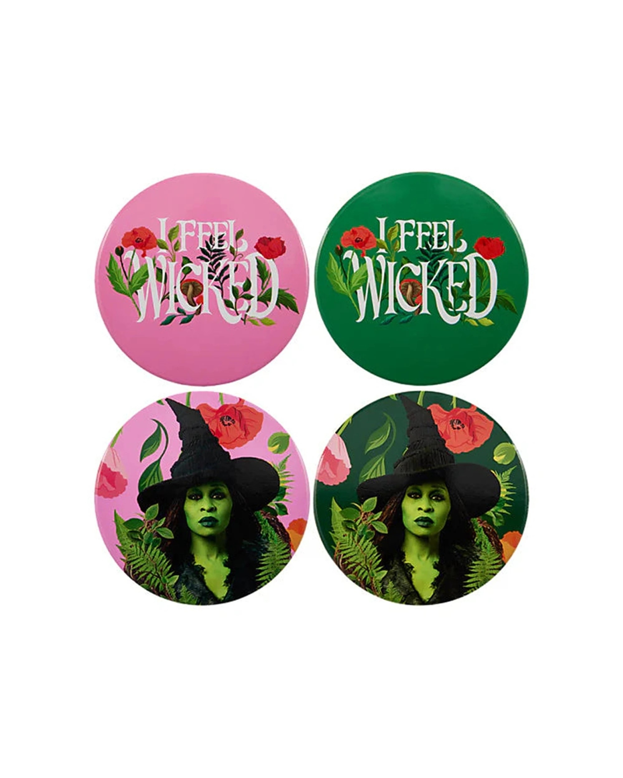1 Maxwell And Williams Wicked Ceramic Coasters Set Of 4 10cm Cork Backed - Natural, 1 of 1
