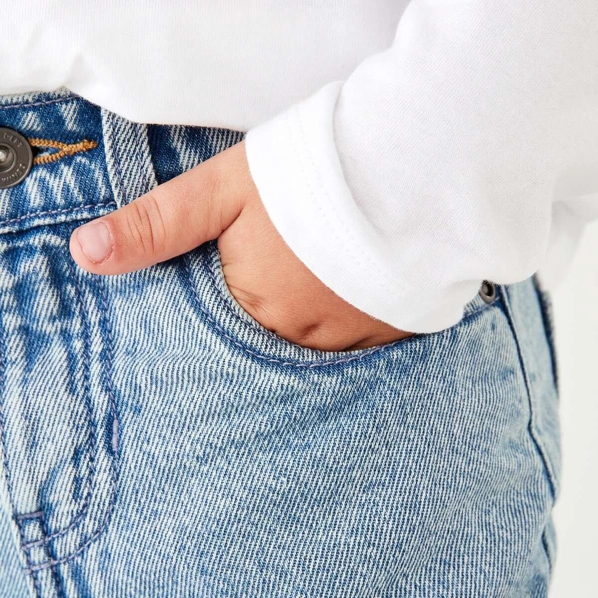 4 Straight Leg Denim Jeans MID WASH, 4 of 8