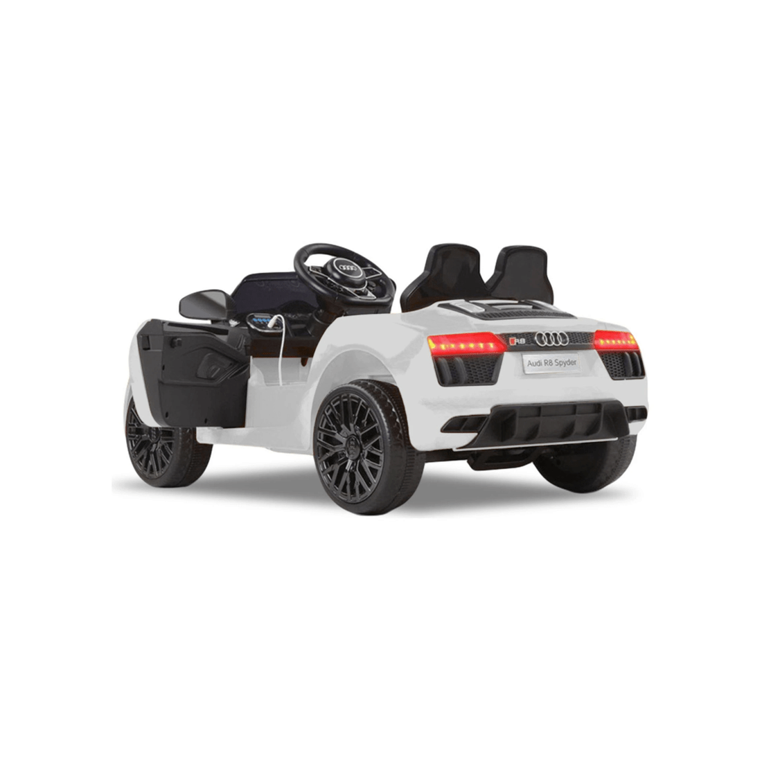 4 R8 Spyder Audi Licensed Kids Electric Ride On Car Remote Control White, 4 of 6