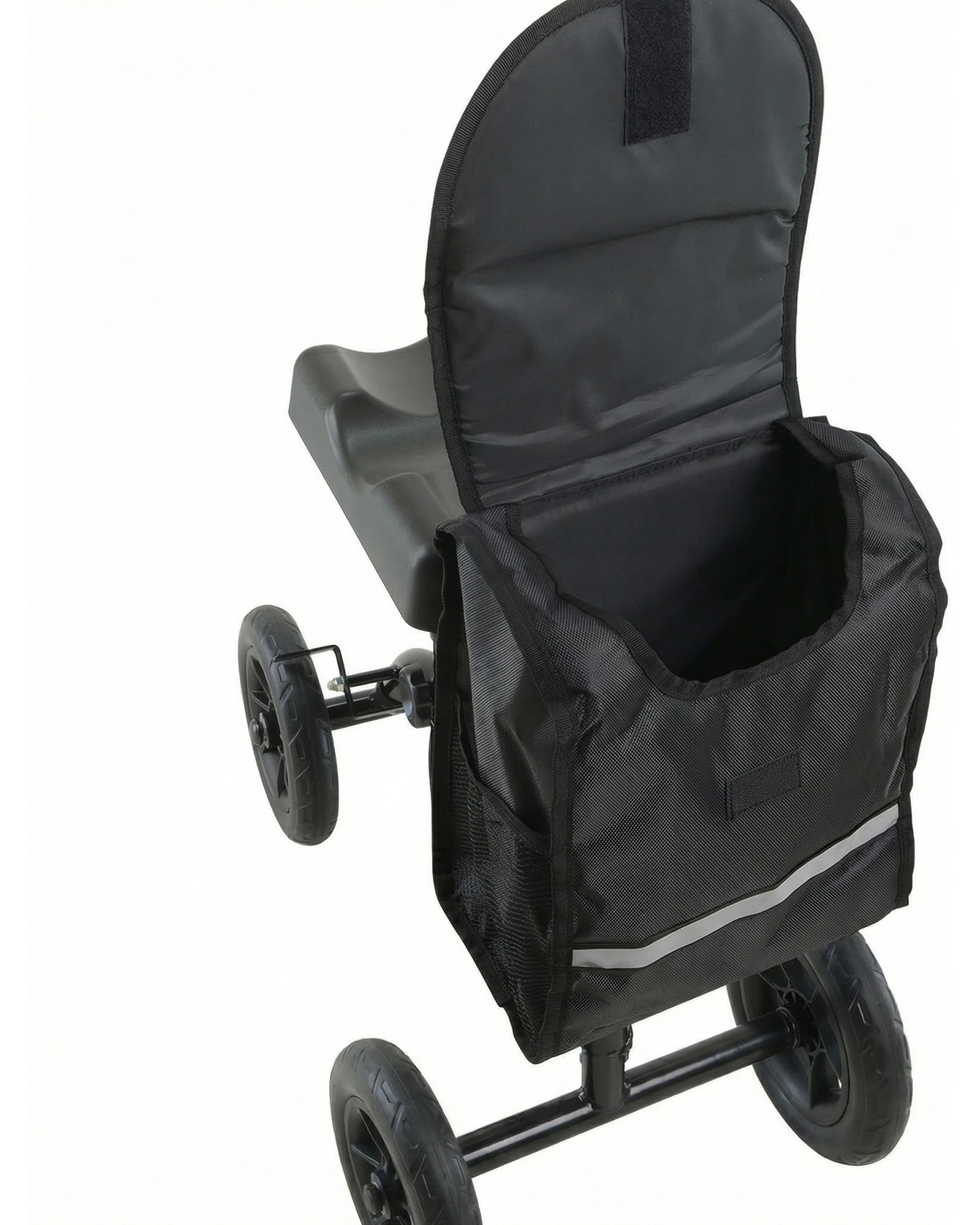 8 Orthonica Foldable Steel Knee Scooter 136kg Capacity, Height-Adjustable Walker - Black, 8 of 9