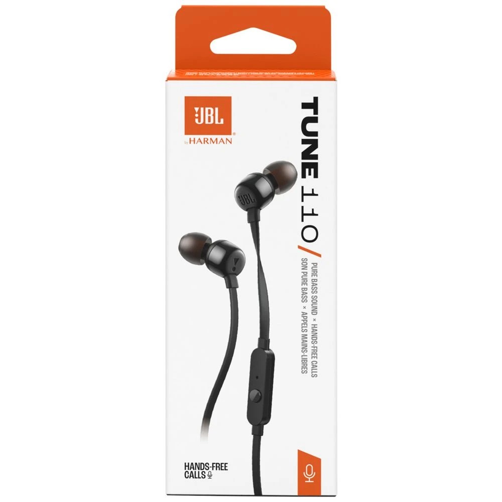 4 JBL T110 Earphones Black, 4 of 4