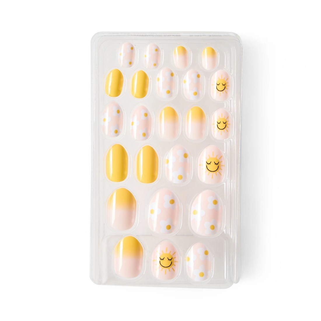 4 OXX Junior 24 Pack Kids Pre-Glued Stick-On Nails - Sunshine and Daisies, 4 of 4