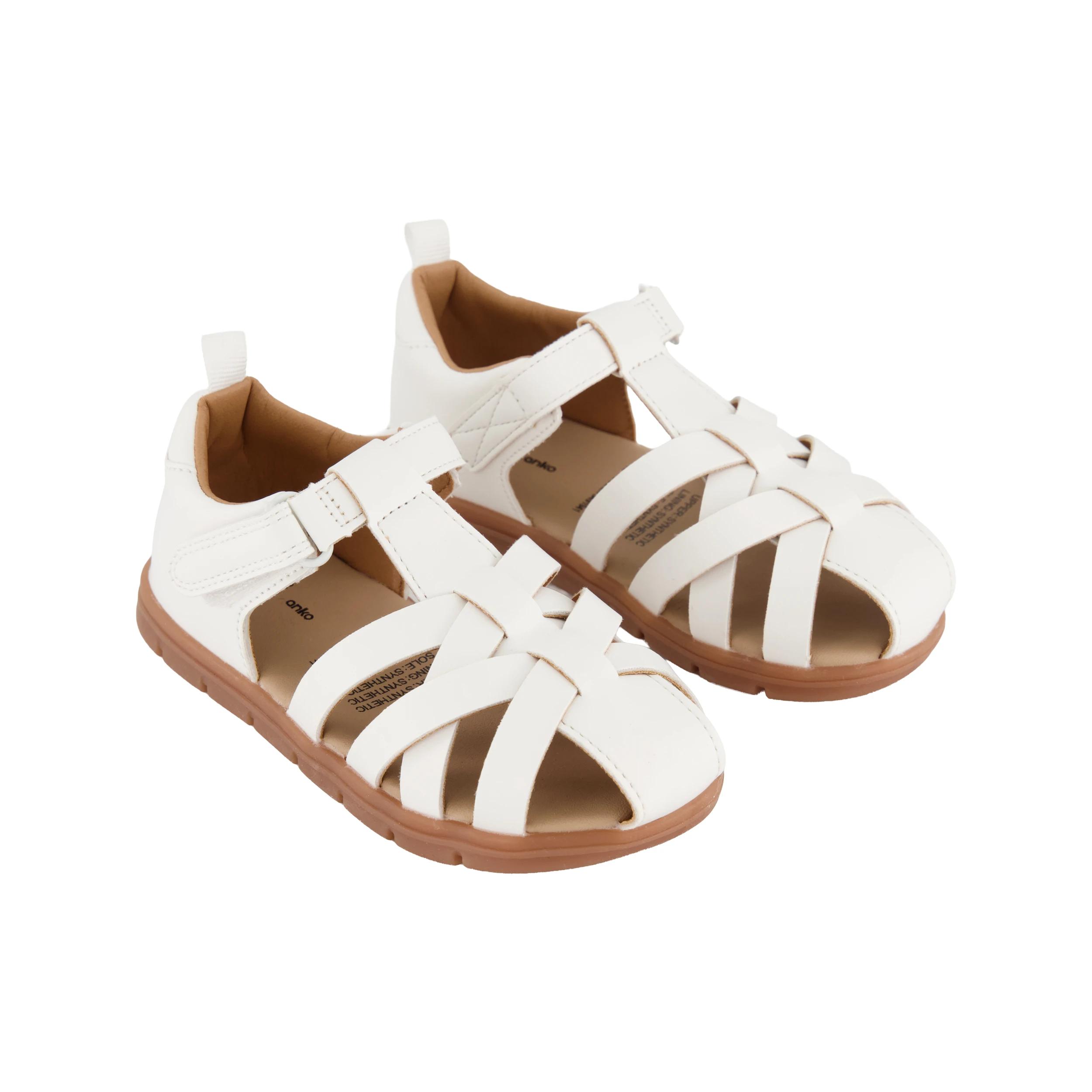 2 Junior Closed Toe Sandals WHITE, 2 of 4
