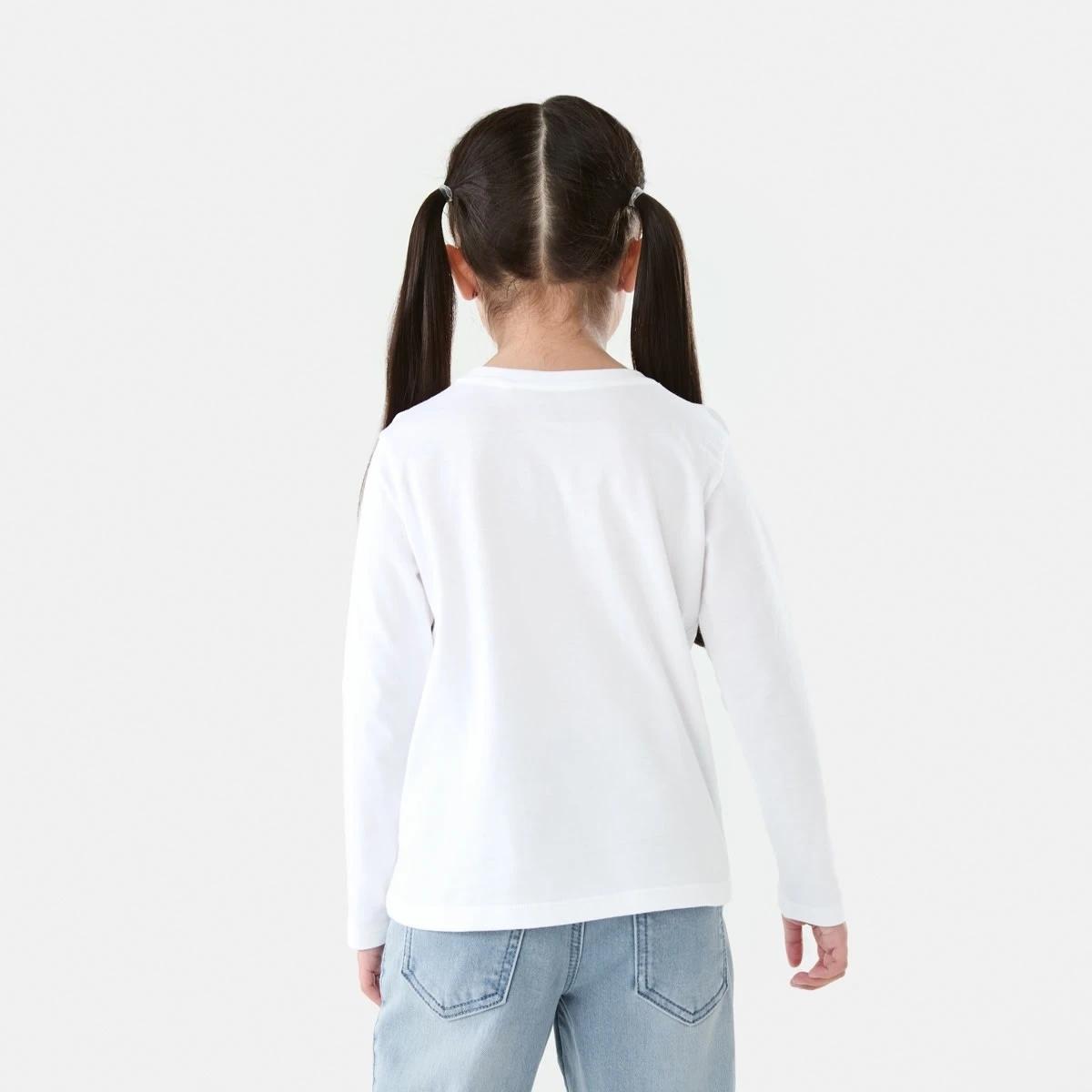 2 Long Sleeve Plain T-shirt White, 2 of 8