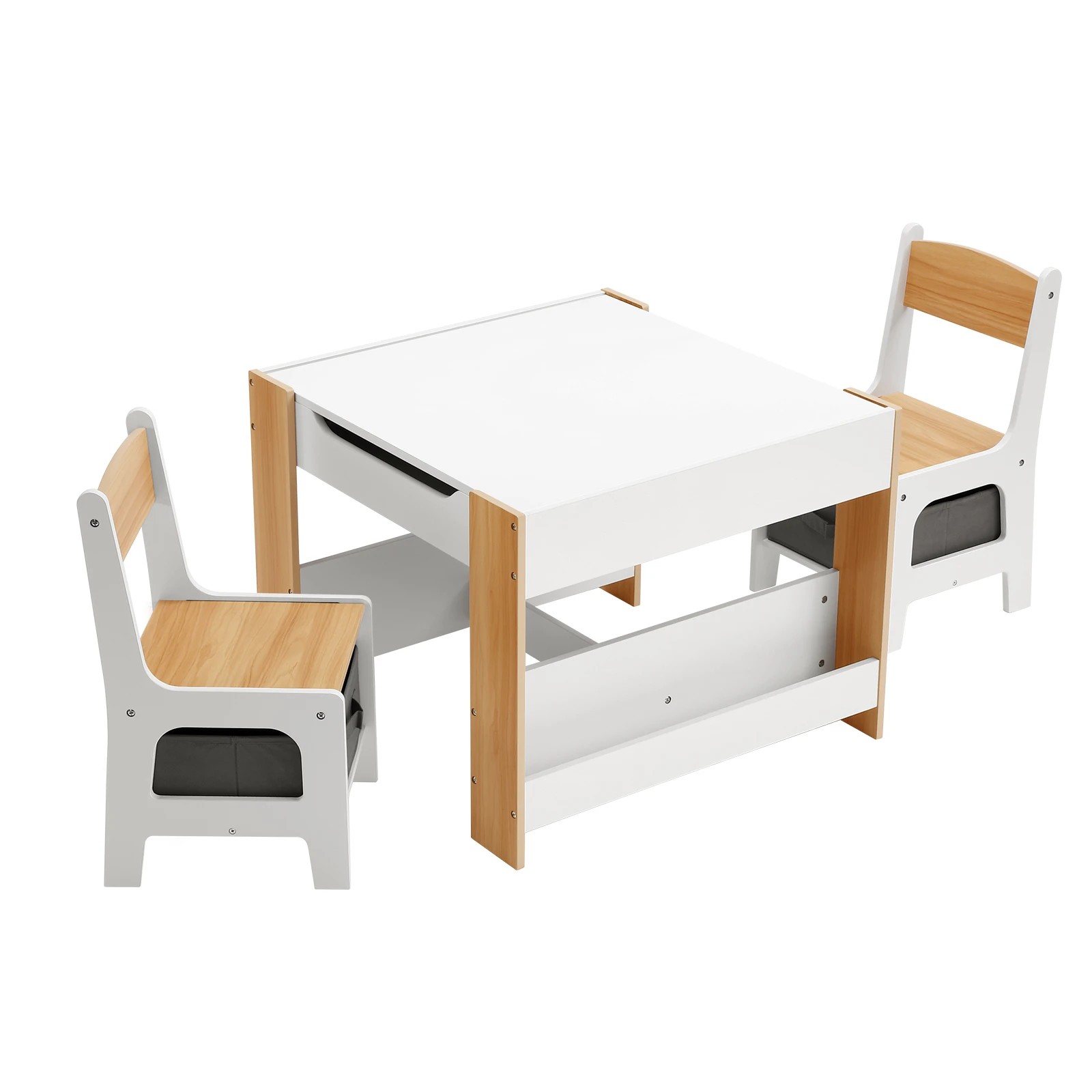 8 Kidbot 4 IN 1 Kids Table and Chairs Set Childrens Activity Centre, 8 of 10