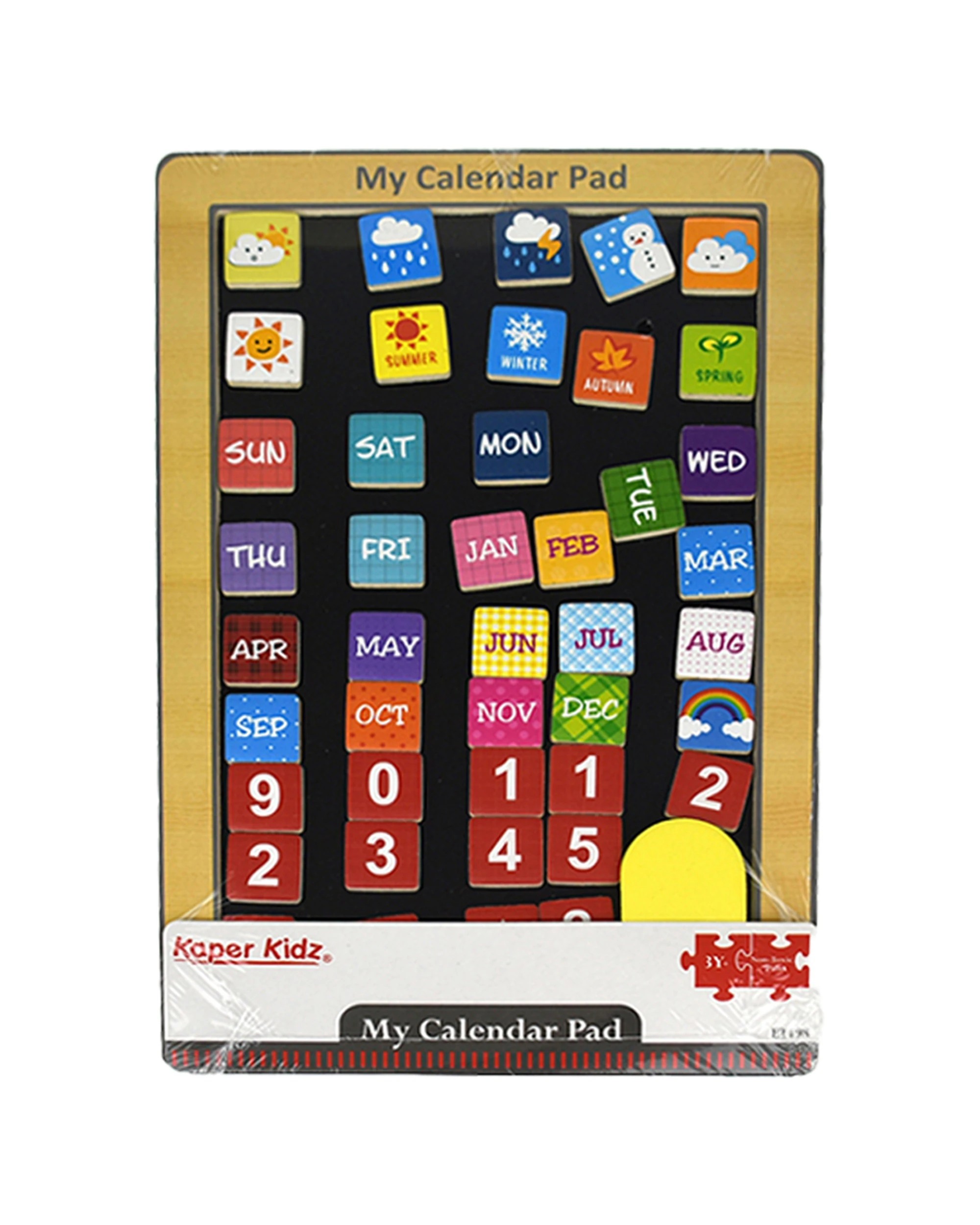 1 Kaper Kidz Magnetic Chalk Board Pad Calendar & Seasons Kid Play Toy 17.5cm - Multi, 1 of 4