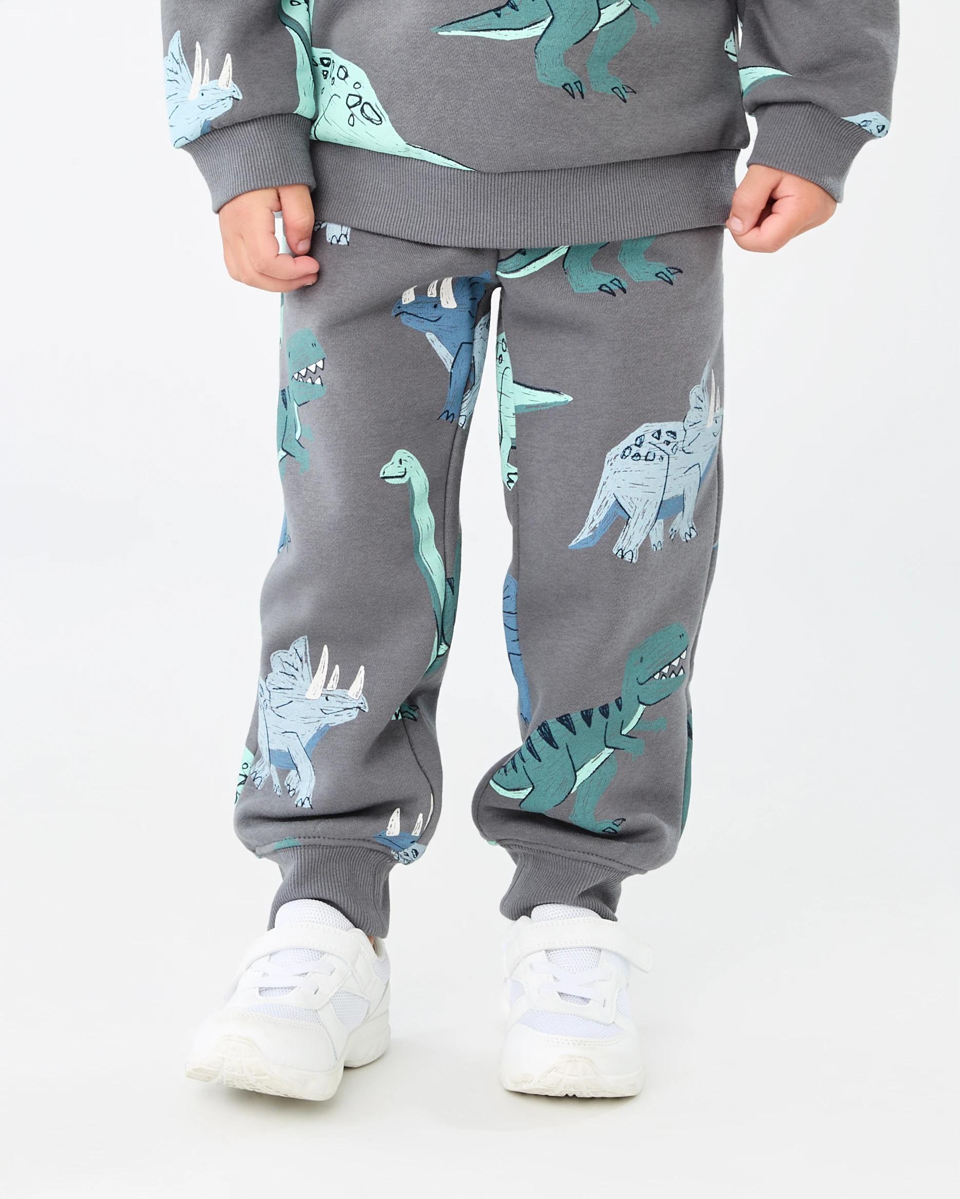 1 All Over Print Trackpants Gry Dino, 1 of 7