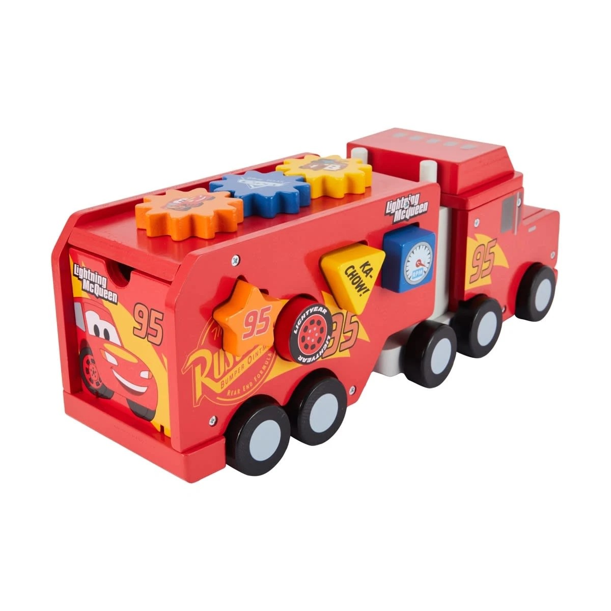 5 Disney Pixar Cars Wooden Toys Shape Sorter Truck, 5 of 6