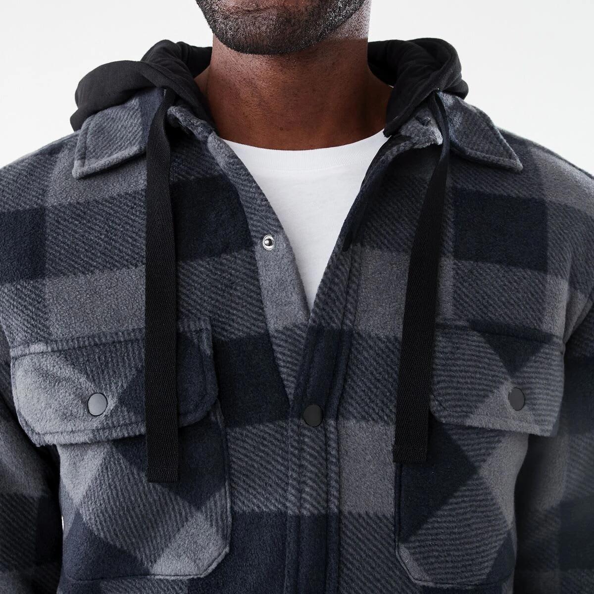 6 Workwear Padded Industrial Jacket Black Chk, 6 of 8