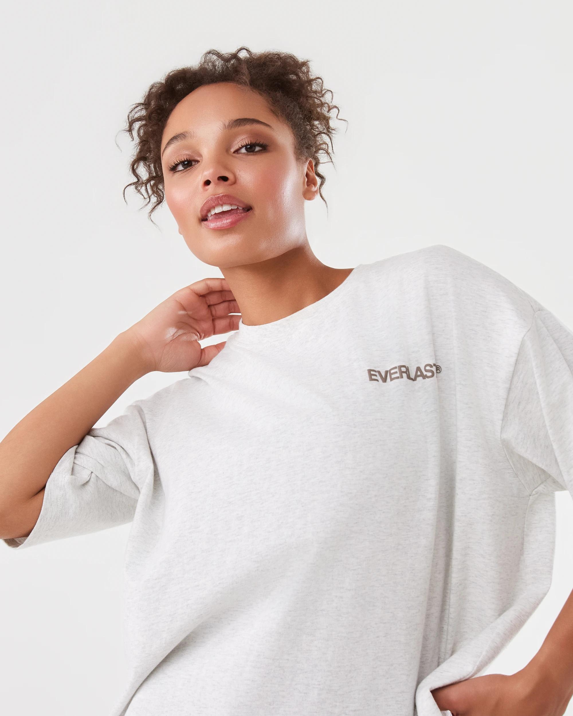 5 Everlast Womens Street Boyfriend T-shirt White Marl, 5 of 8