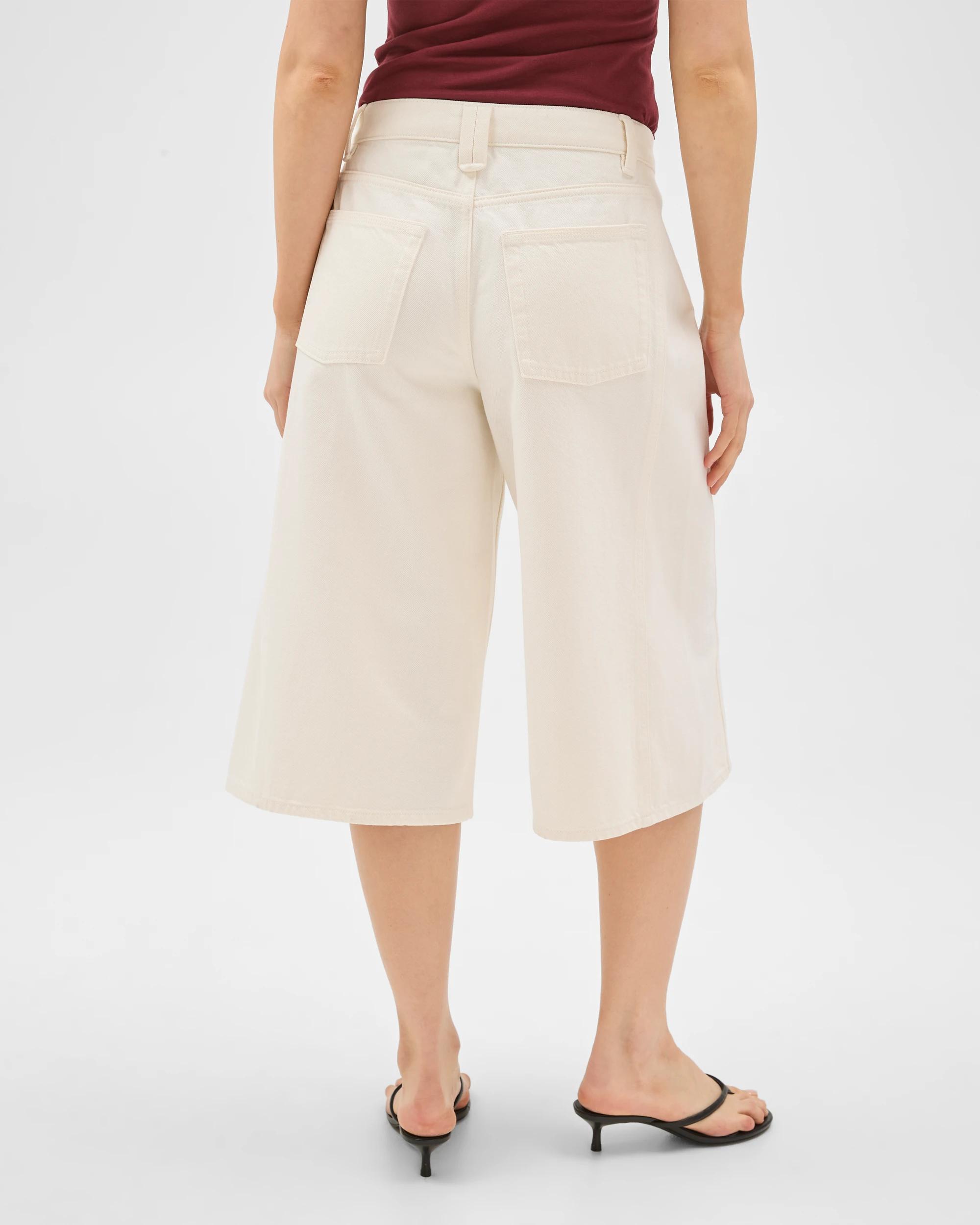 7 Lily Loves Longline Denim Bermuda Shorts ECRU, 7 of 7