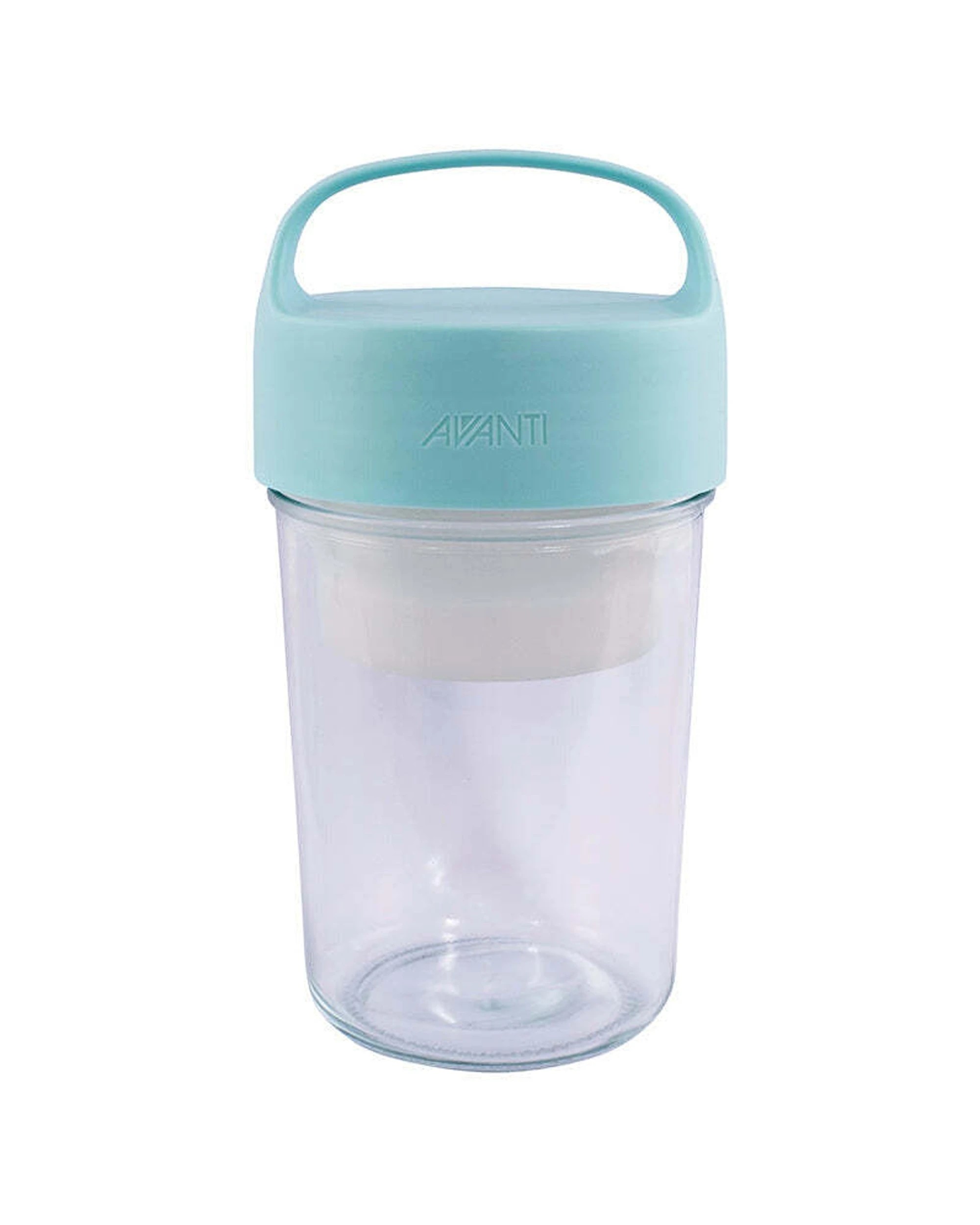 1 Avanti 650ml Glass Food Jar With Silicone Seal And Loop Handle For Meal Prep - Blue, 1 of 1