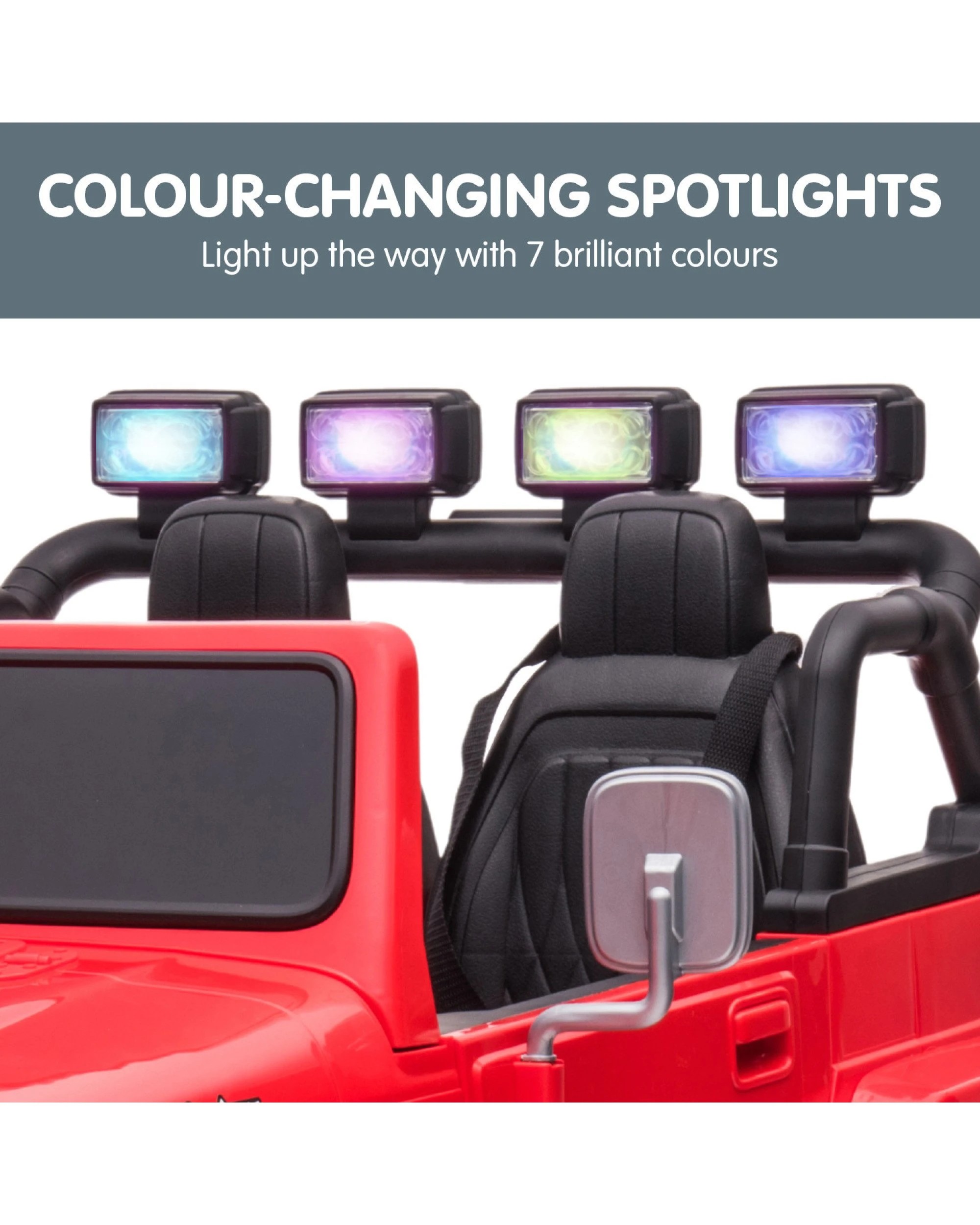 5 Kahuna Licensed Toyota FJ-40 Electric 2-Seat Kids Ride On Car by Kahuna - Red, 5 of 7