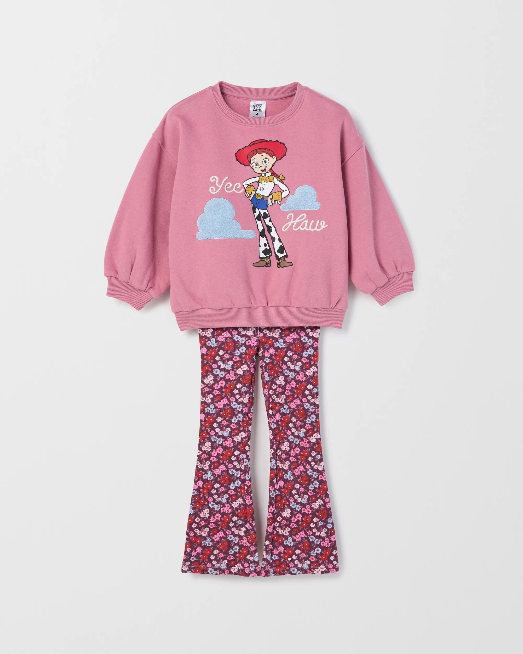 6 Disney Toy Story Australian Cotton Blend Fleece Top and Leggings Set PINK, 6 of 7