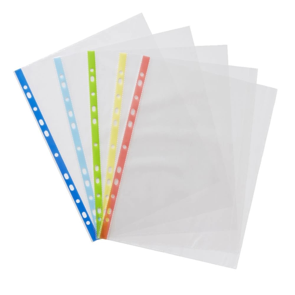 3 Keji Sheet Protector A4 Light Weight Coloured Spine 50 Pack, 3 of 4