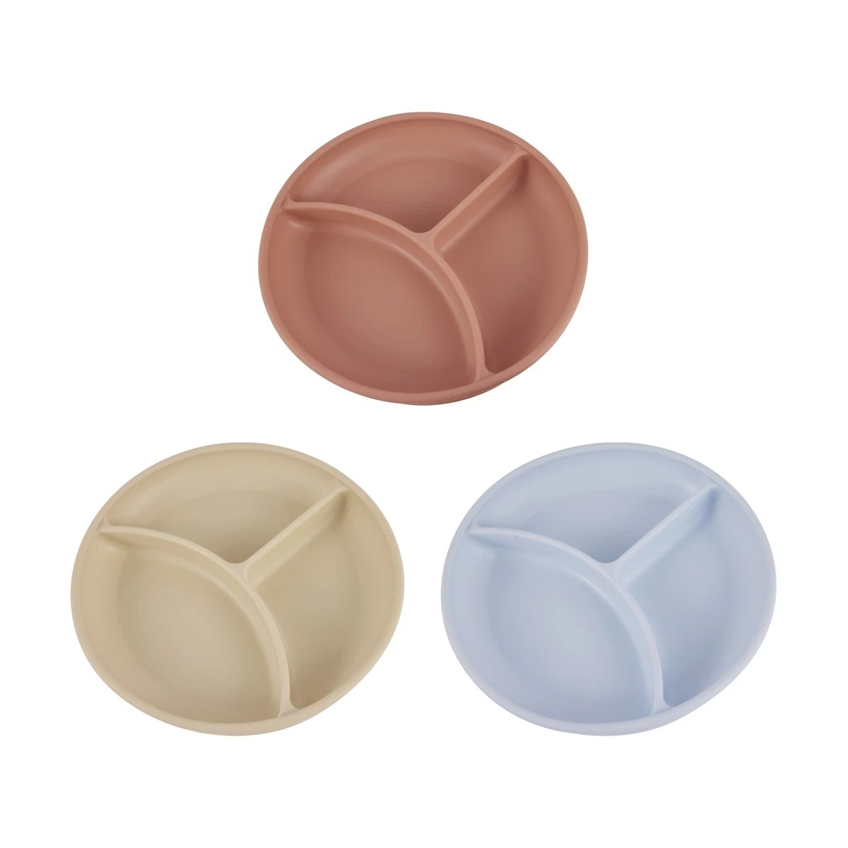 2 Silicone Suction Divided Plate - Assorted, 2 of 6