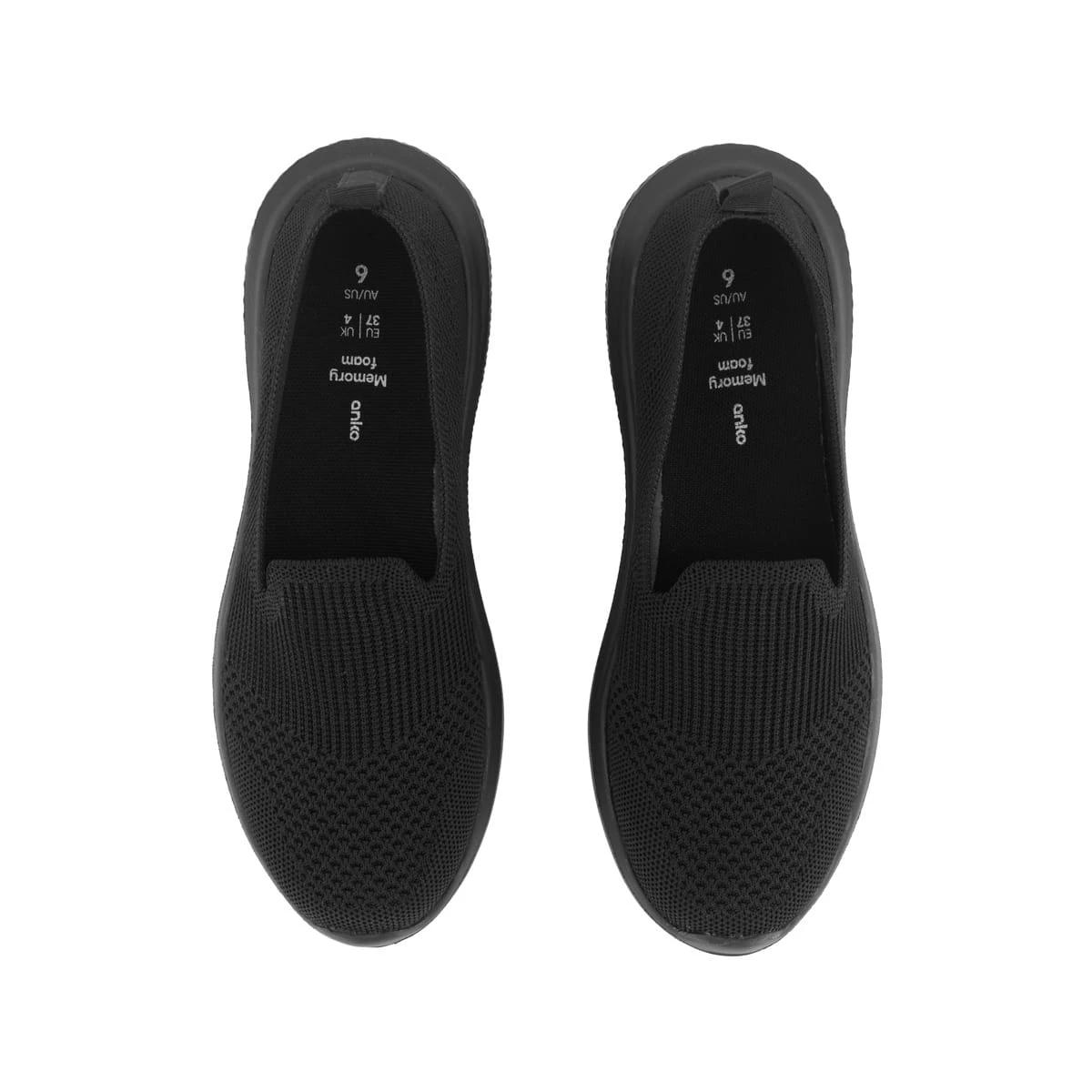 3 Slip On Comfort Walker Sneakers BLACK, 3 of 5