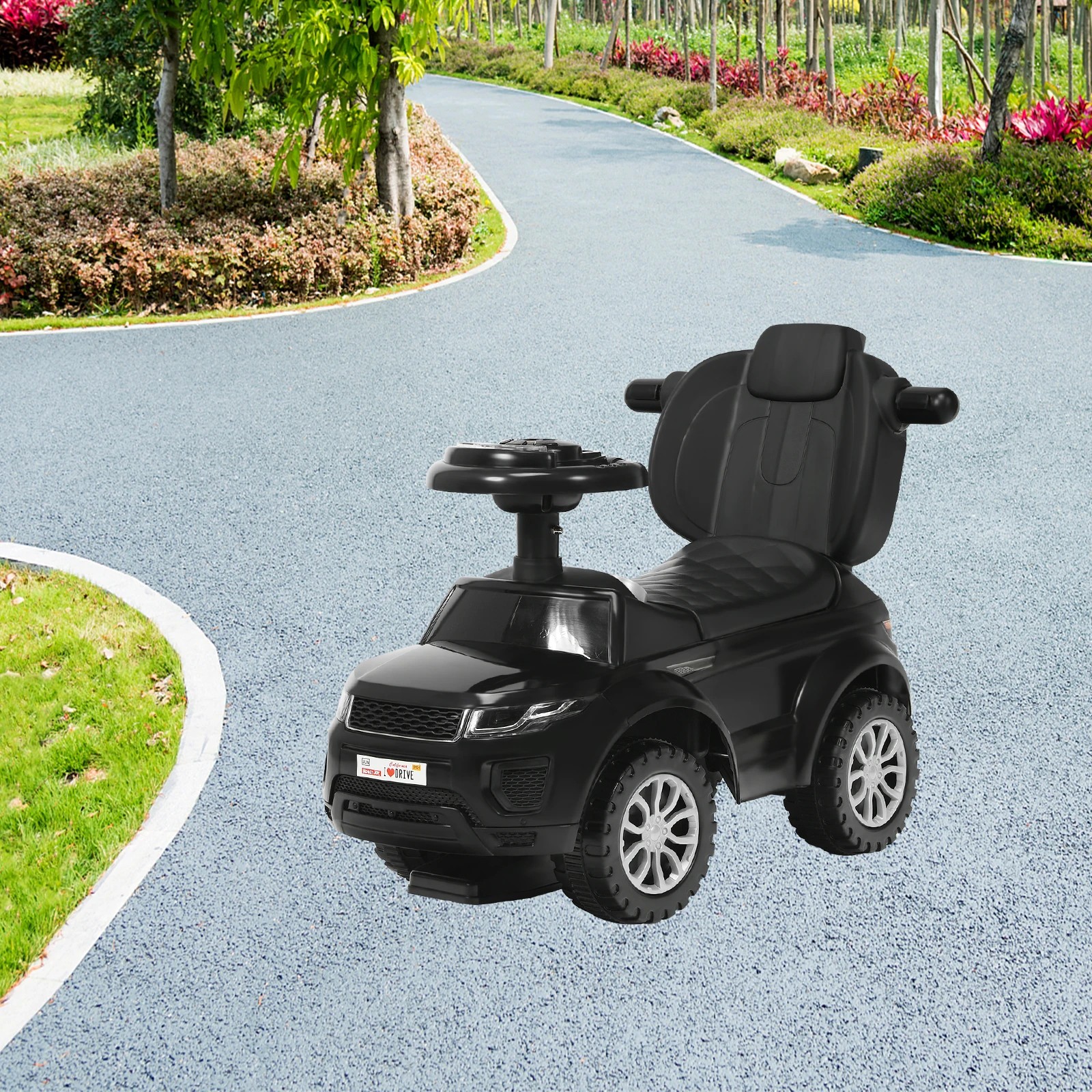 5 Costway Kids Ride On Push Car Sliding Car Toy - Black, 5 of 5