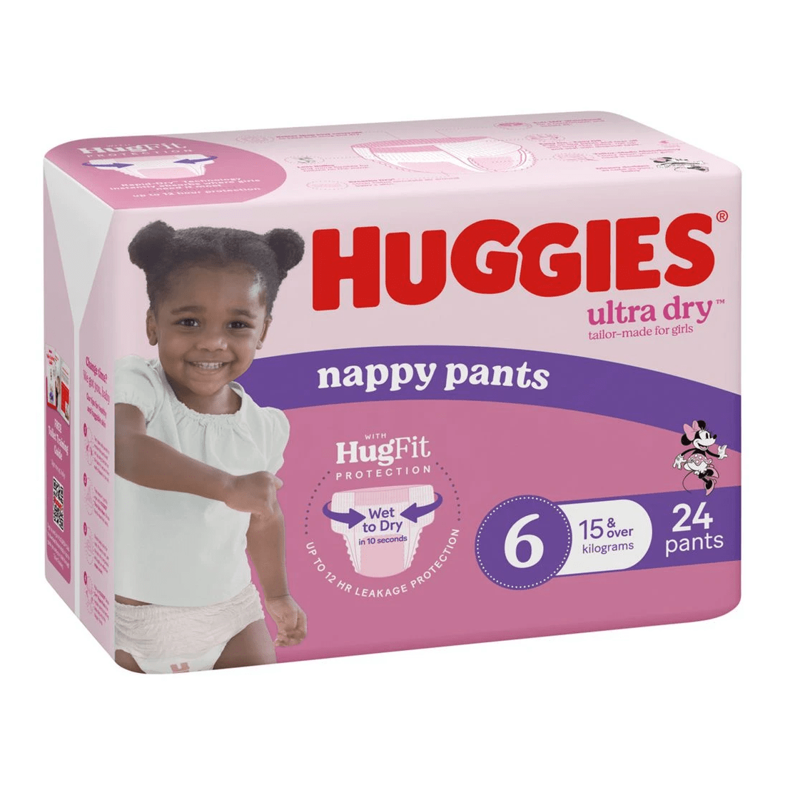 1 Huggies Nappy Pants Junior Girl 24 Pack, 1 of 10