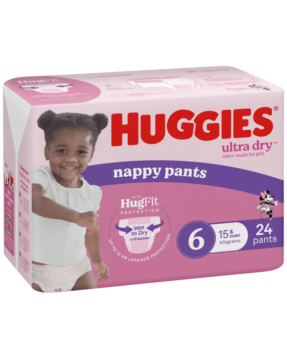 Huggies Nappy Pants Junior Girl 24 Pack