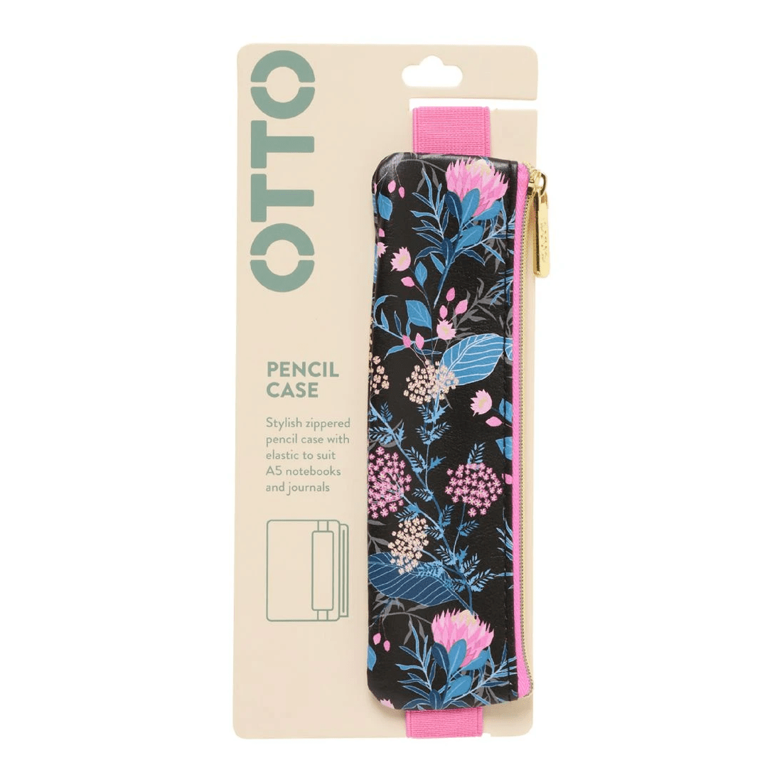 1 Otto Pencil Case with Elastic DK Floral, 1 of 2