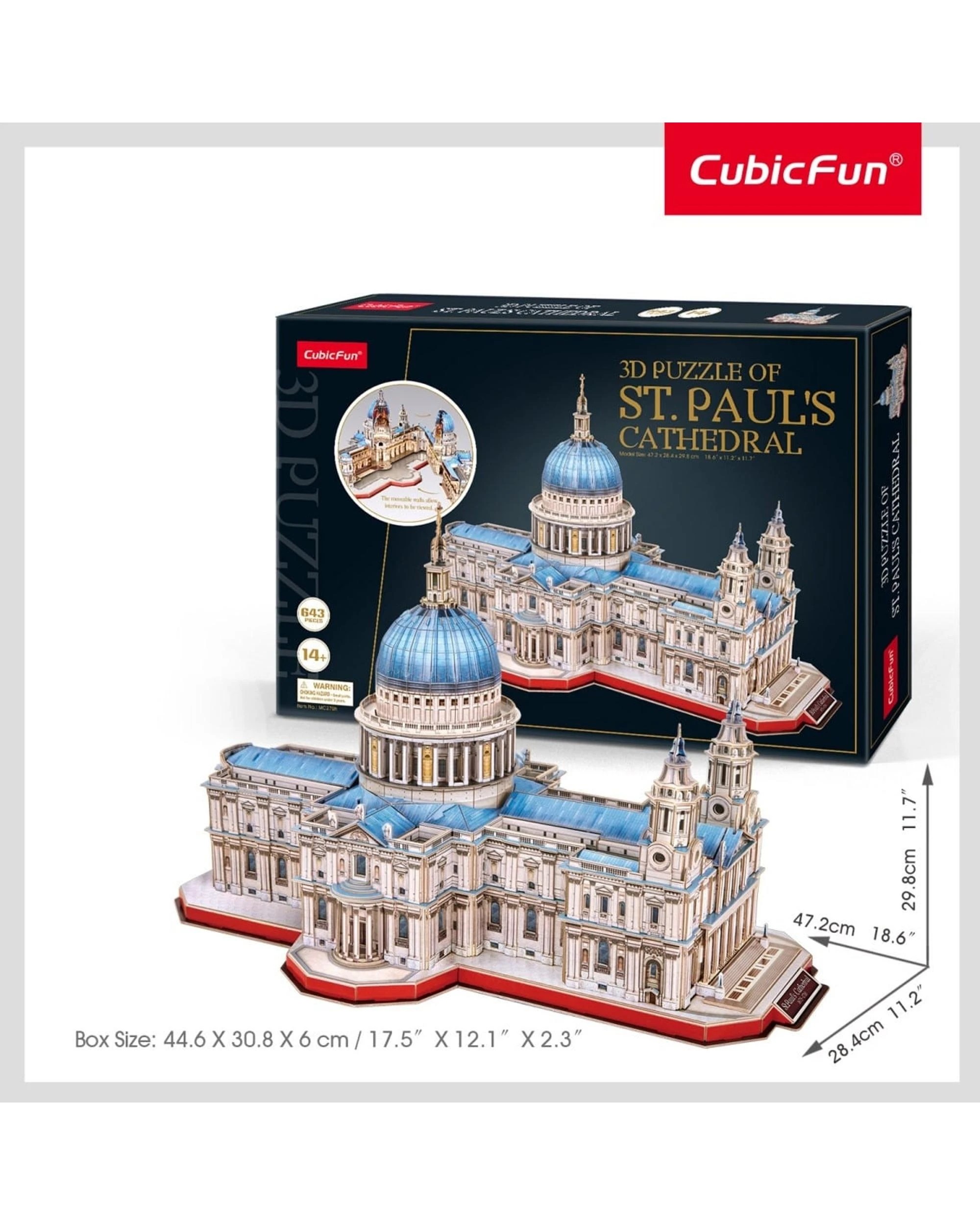 5 CubicFun St Paul's Cathedral 643 Piece 3D Model Kit, 5 of 6
