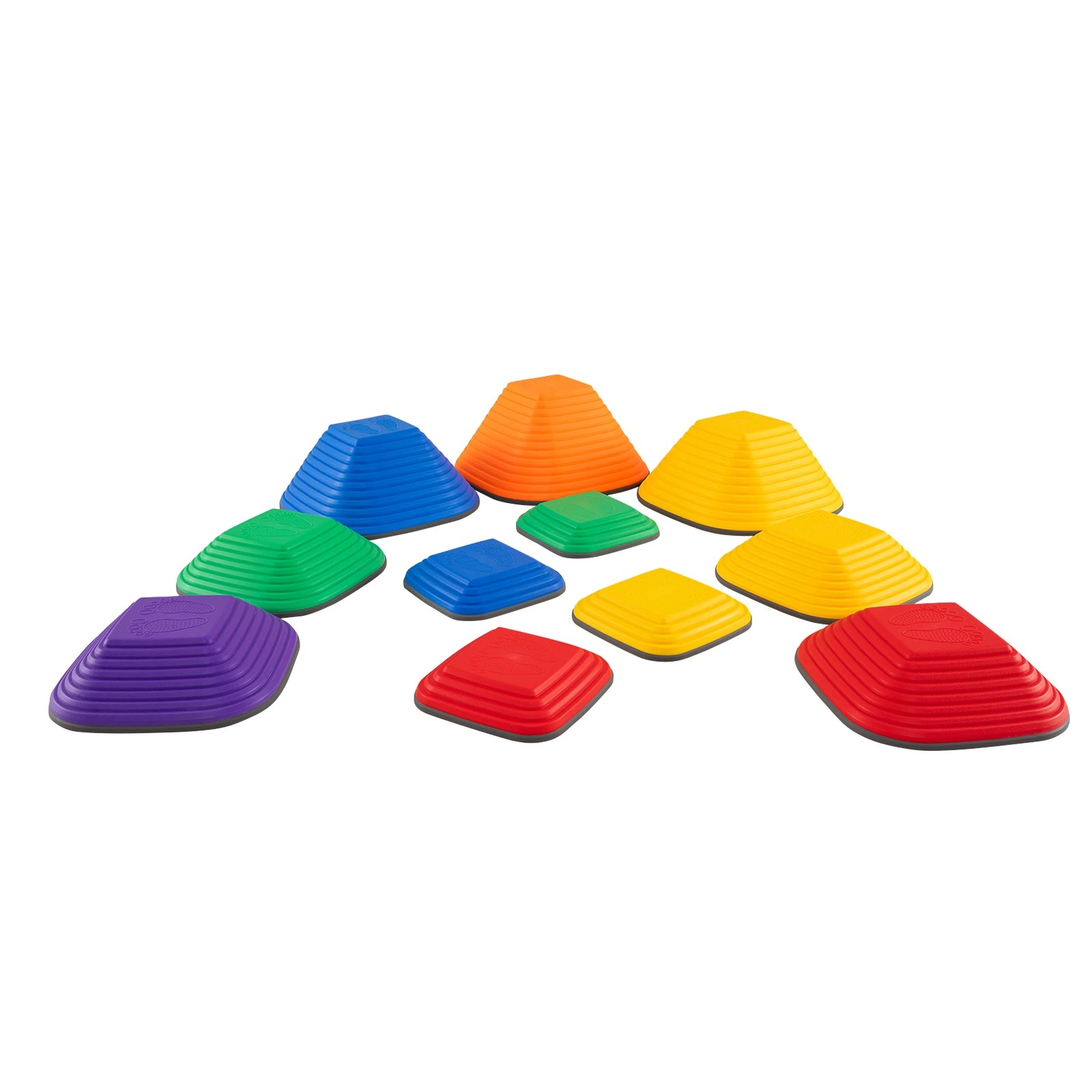 1 Costway 11PCS Stepping Stone Set Indoor/Outdoor Square Balance Training Blocks - Multi, 1 of 2