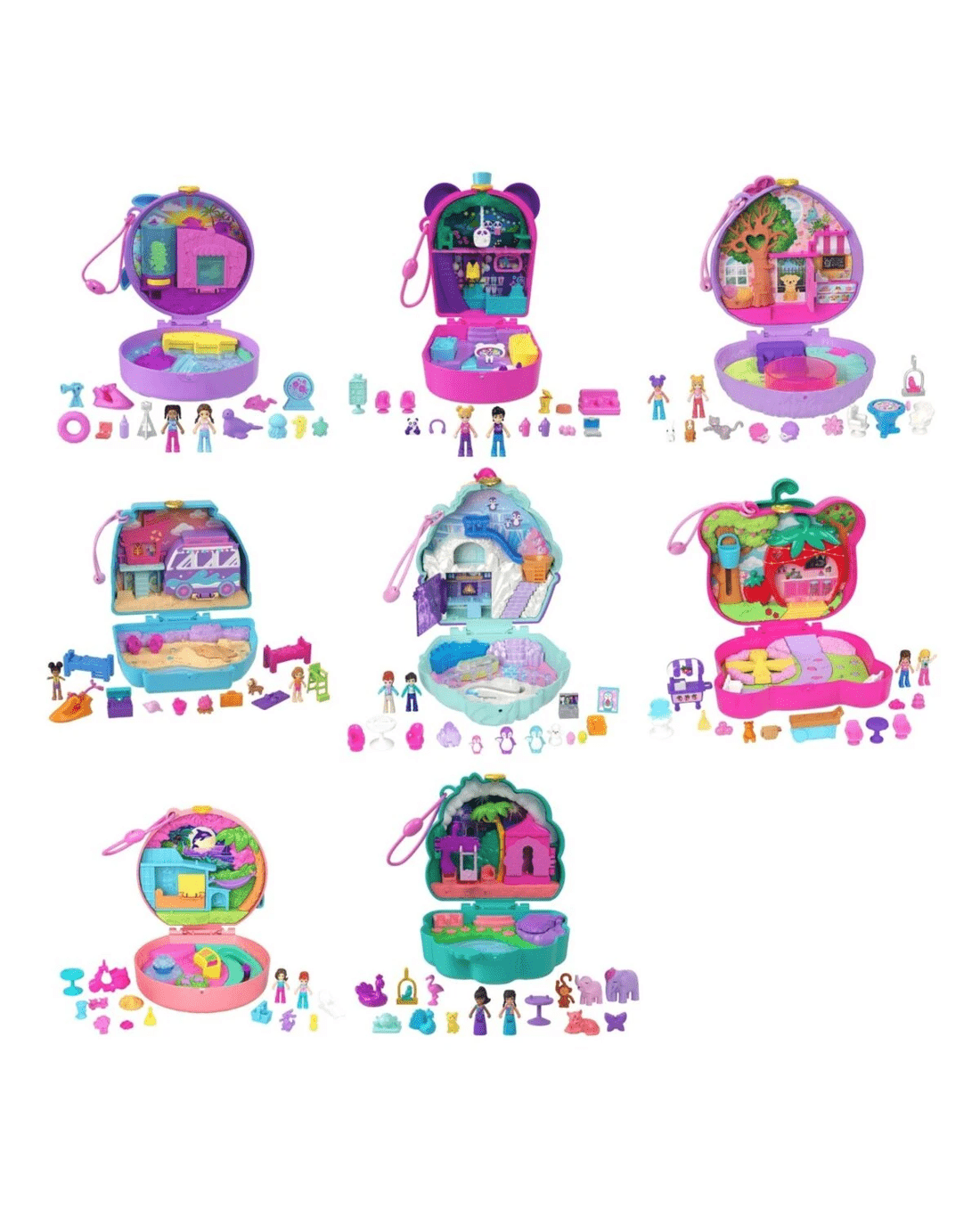 2 Polly Pocket Pocket World Compact Playset - Assorted, 2 of 8